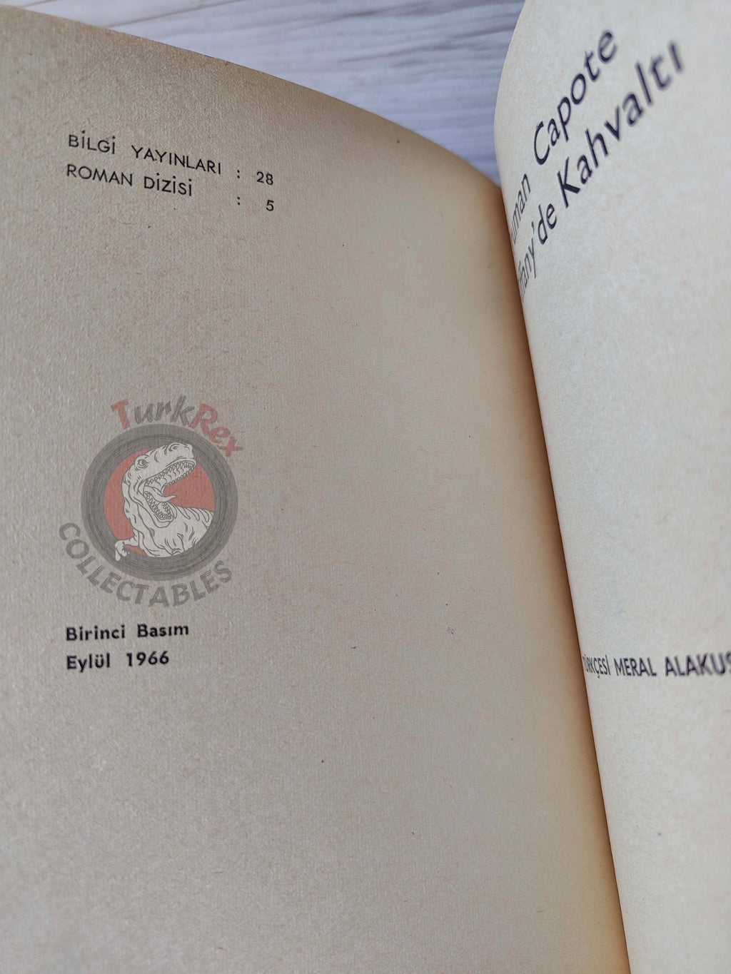 Truman Capote – Breakfast at Tiffany’s 1966 1st Turkish Book Turkey Audrey Hepburn