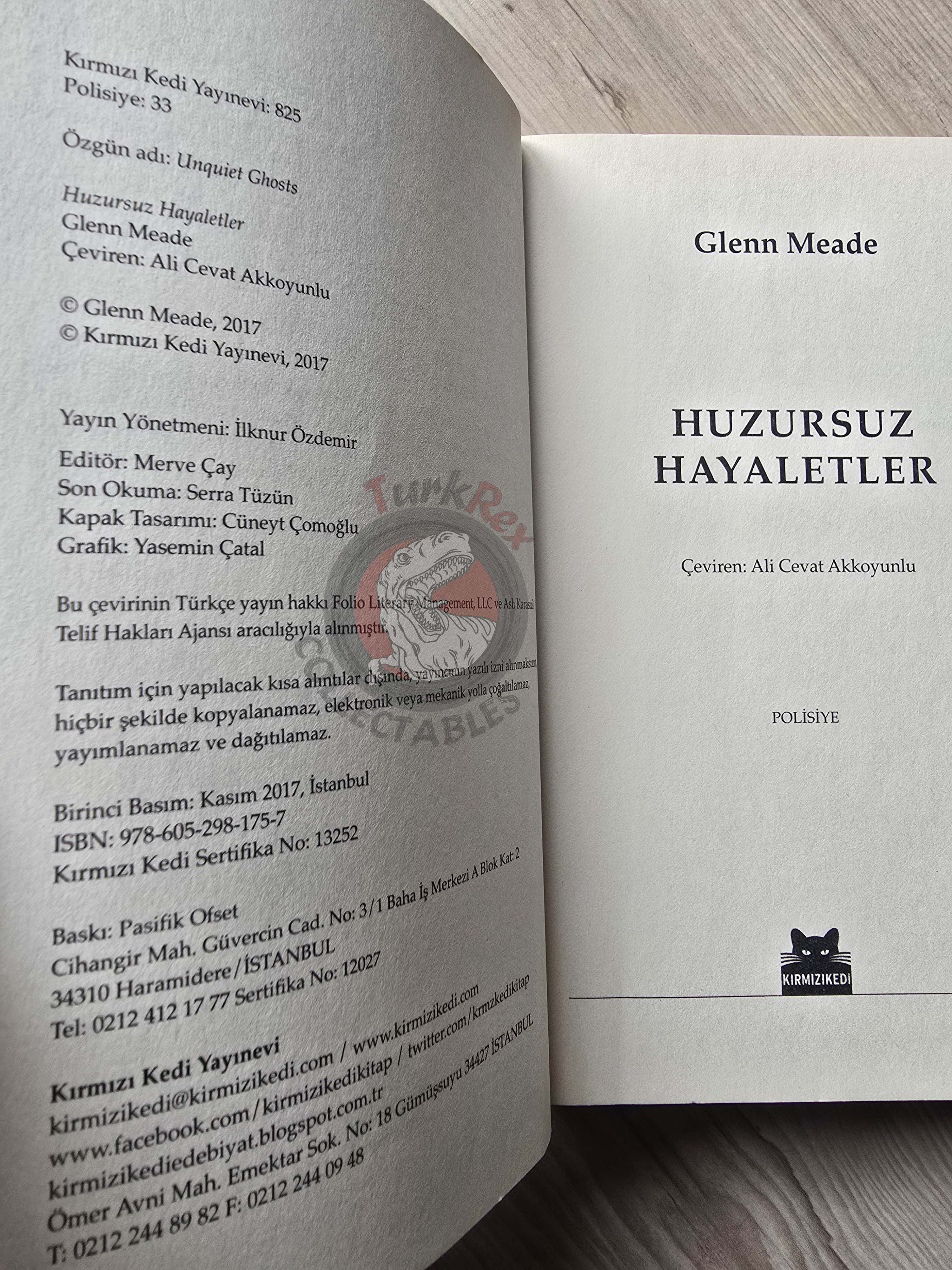 Glenn Meade – Unquiet Ghosts 2017 1st Turkish Book Turkey