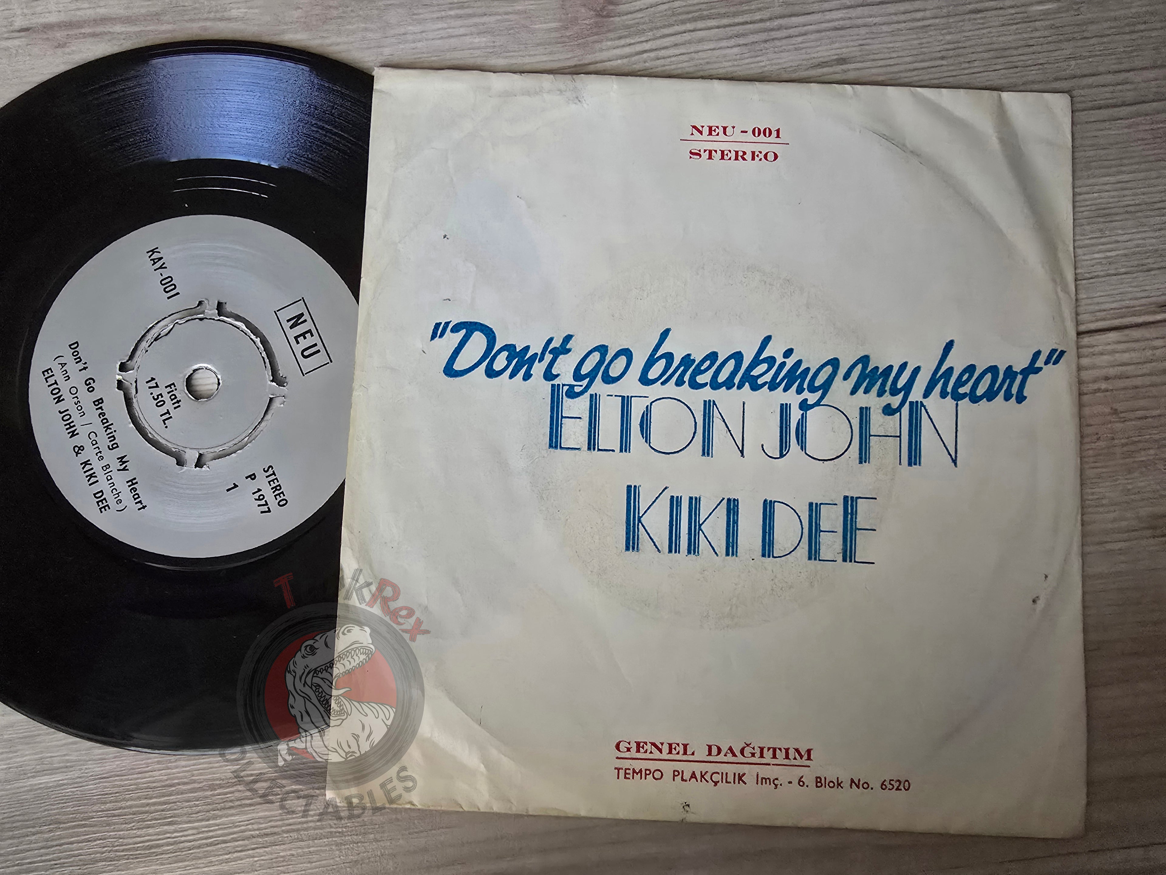 Elton John & Kiki Dee – Don't Go Breaking My Heart 7" Turkish Pressing Vinyl Turkey Edition