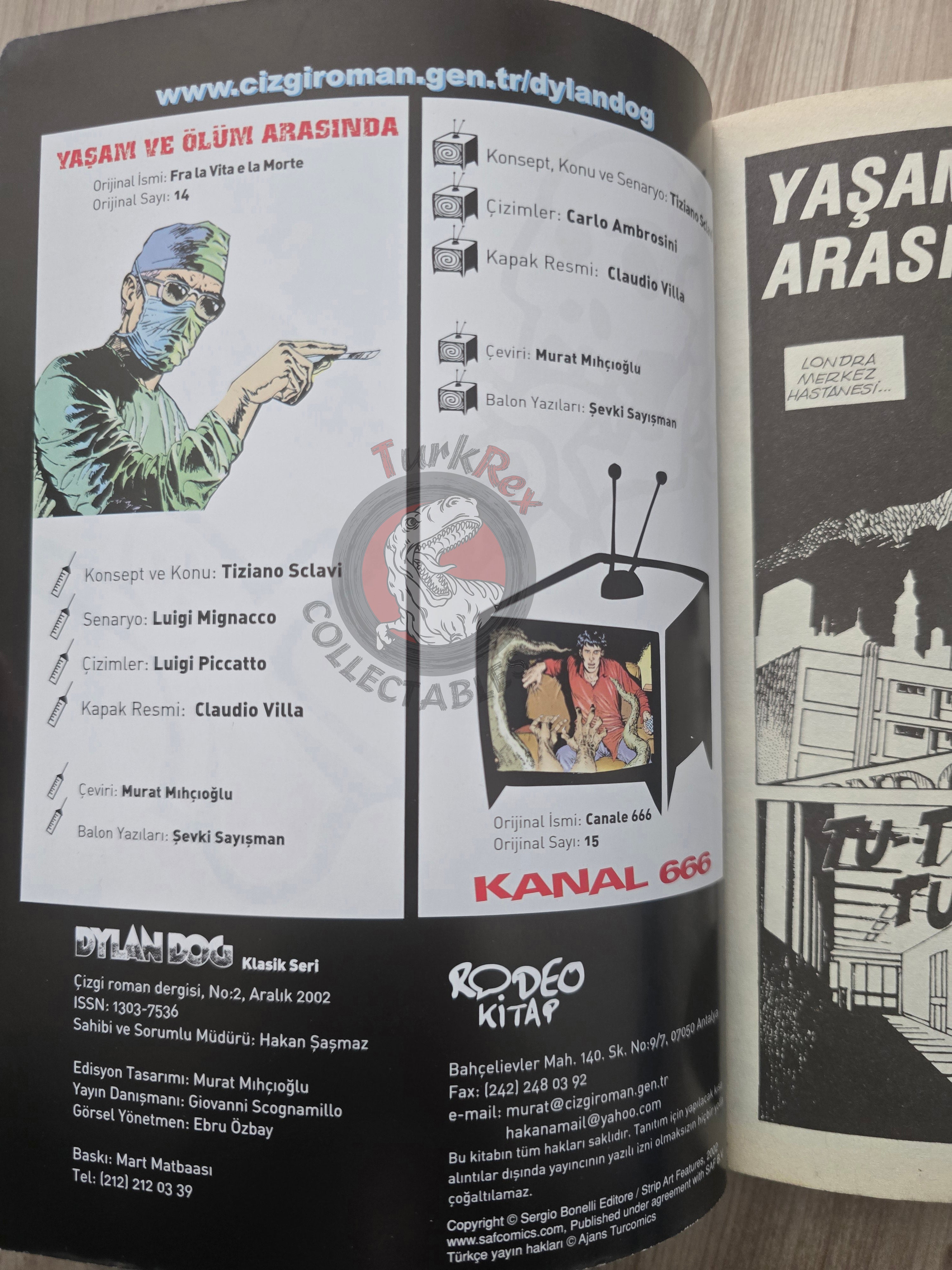 Dylan Dog #2 2002 Turkish Comic Turkey Canale 666 #14 #15