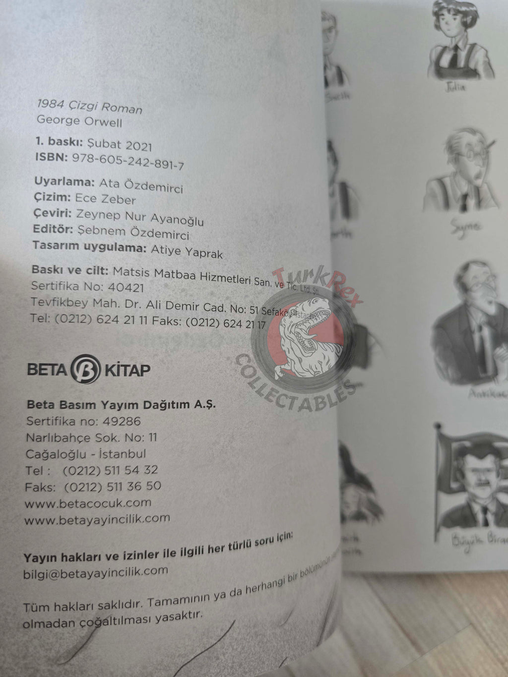 George Orwell - 1984 Turkish Comic Turkey Unique Drawings