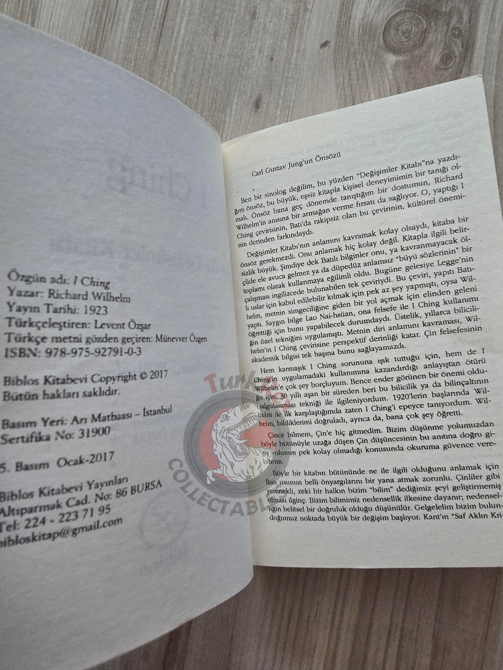 Richard Wilhelm – I Ching, or Book of Changes 2017 Turkish Book Turkey