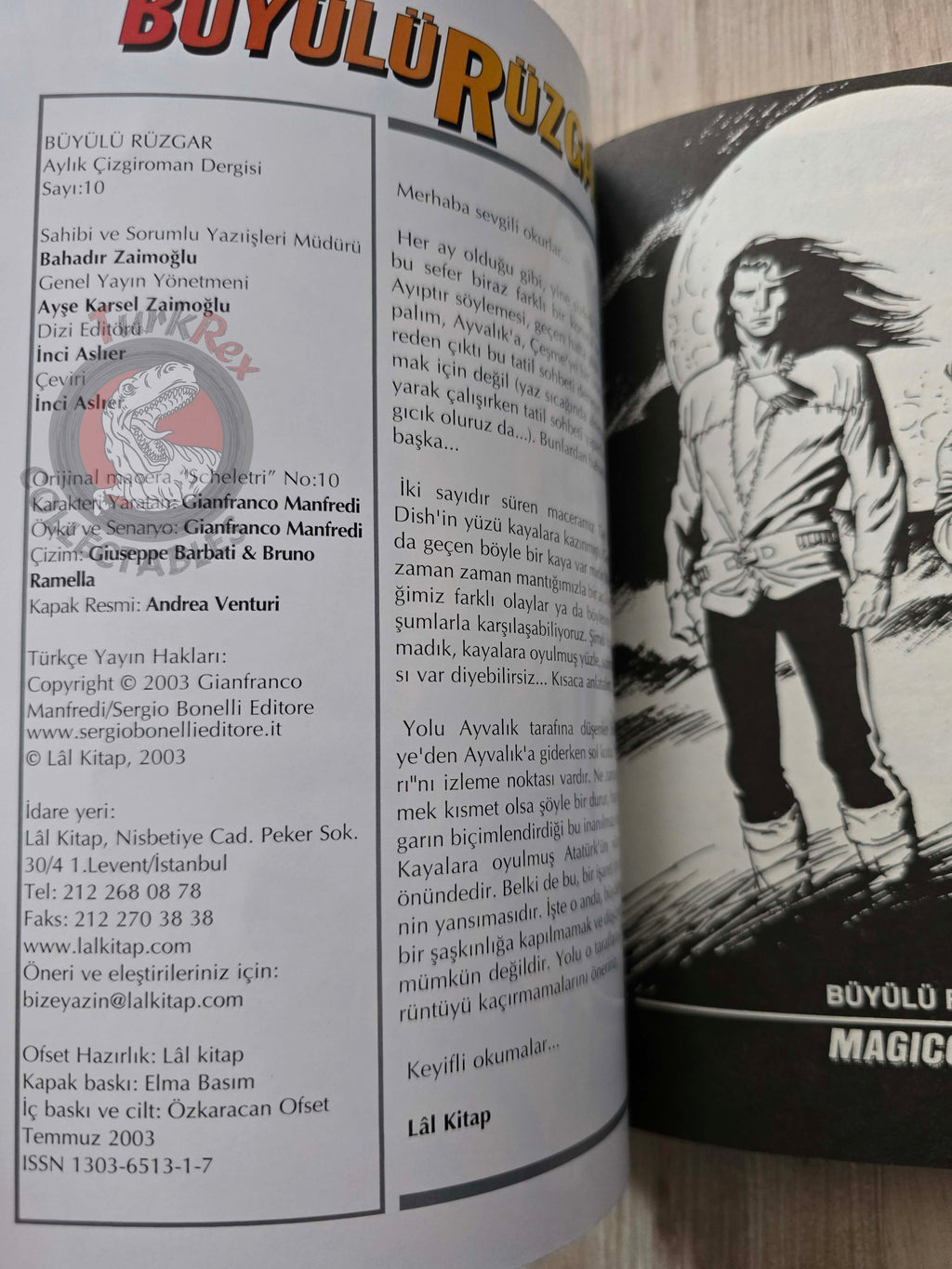 Magico Vento #10 Scheletri 2003 Turkish Comic Turkey Bonelli
