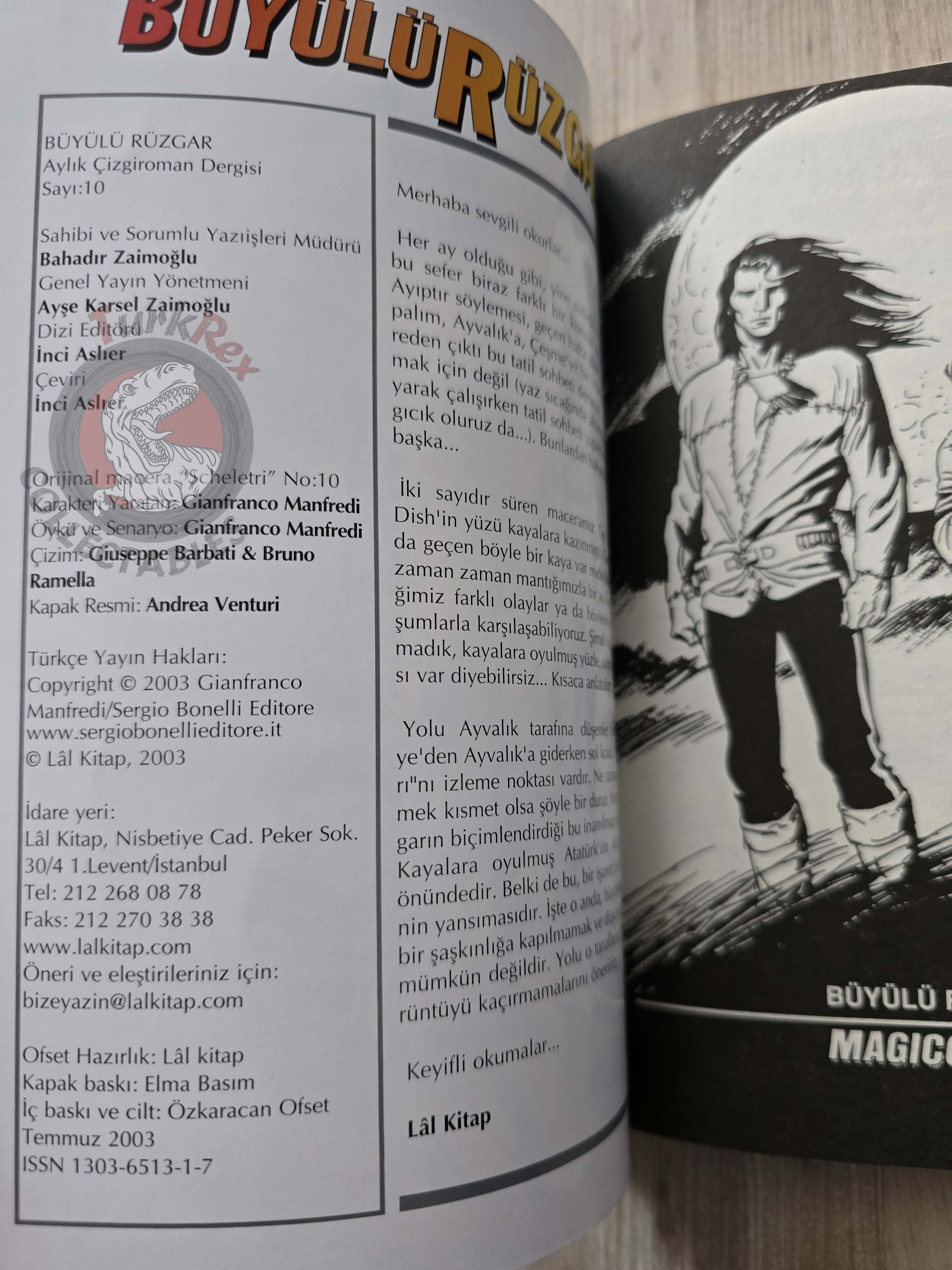 Magico Vento #10 Scheletri 2003 Turkish Comic Turkey Bonelli