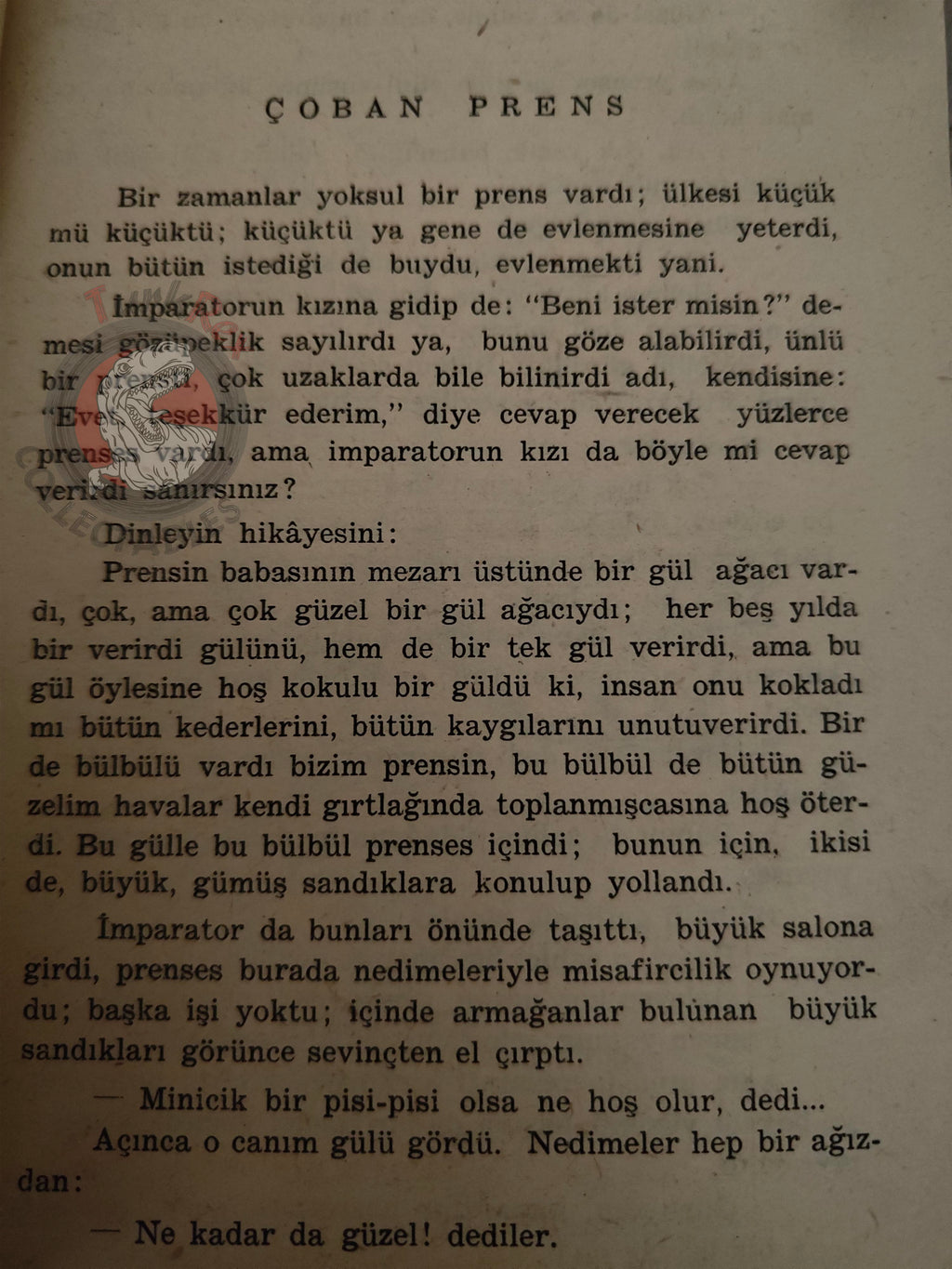 Hans Christian Andersen – The Swineherd 1962 Turkish Book Turkey Illustrated