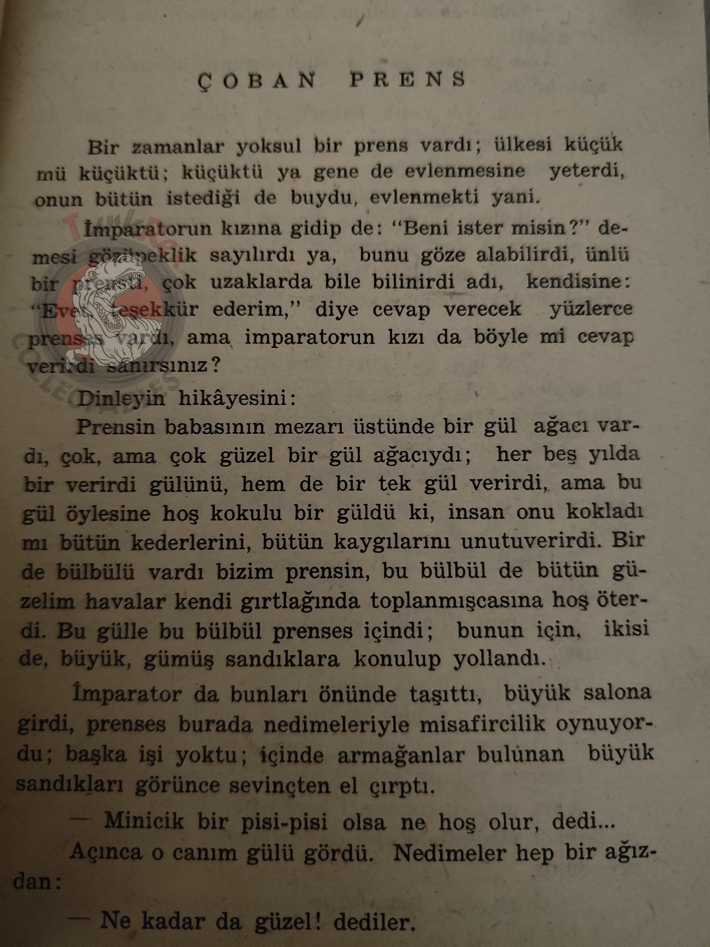 Hans Christian Andersen – The Swineherd 1962 Turkish Book Turkey Illustrated