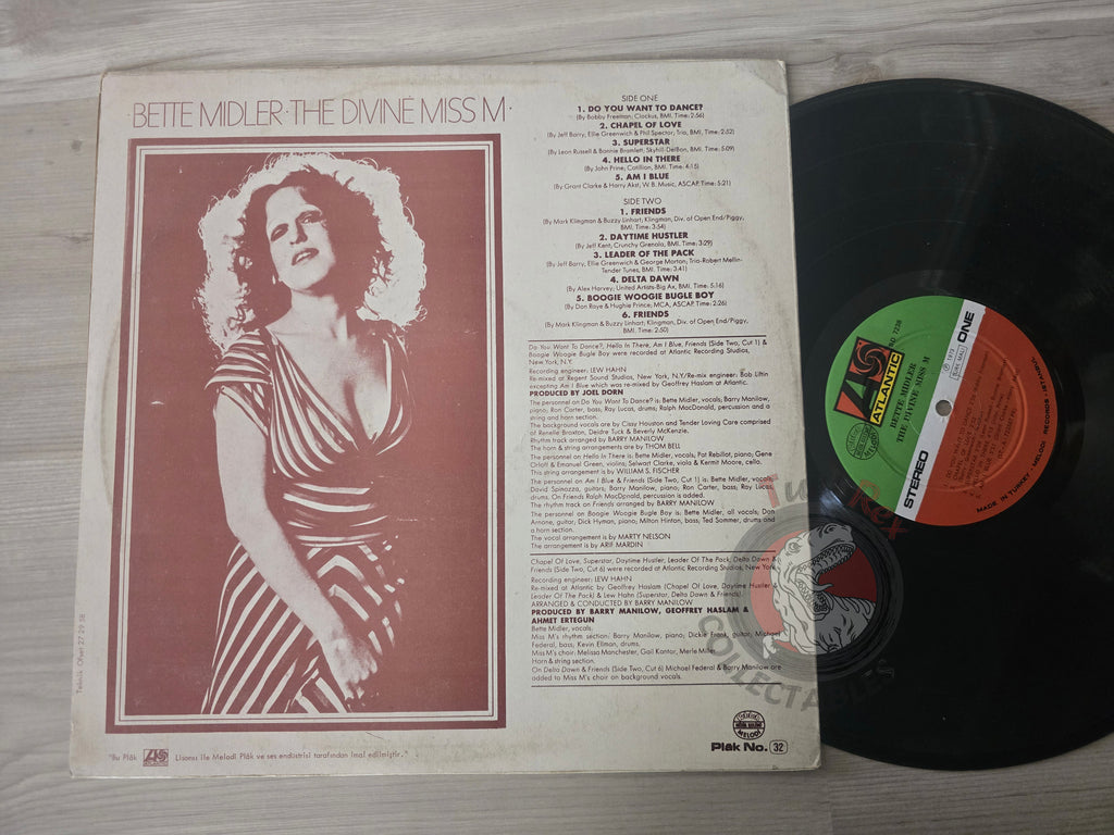 Bette Midler – The Divine Miss M  Turkish Pressing Vinyl Turkey Edition