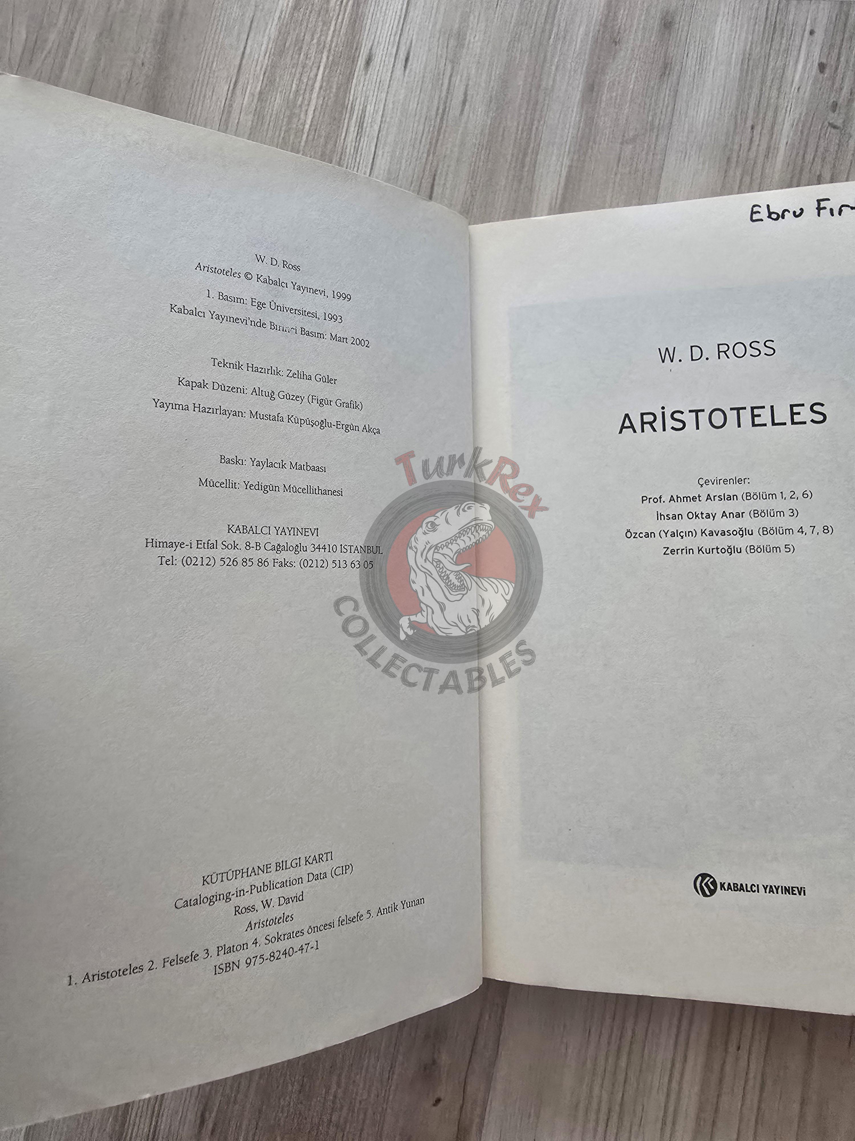 Aristotle – On Interpretation 2002 Turkish Book Turkey