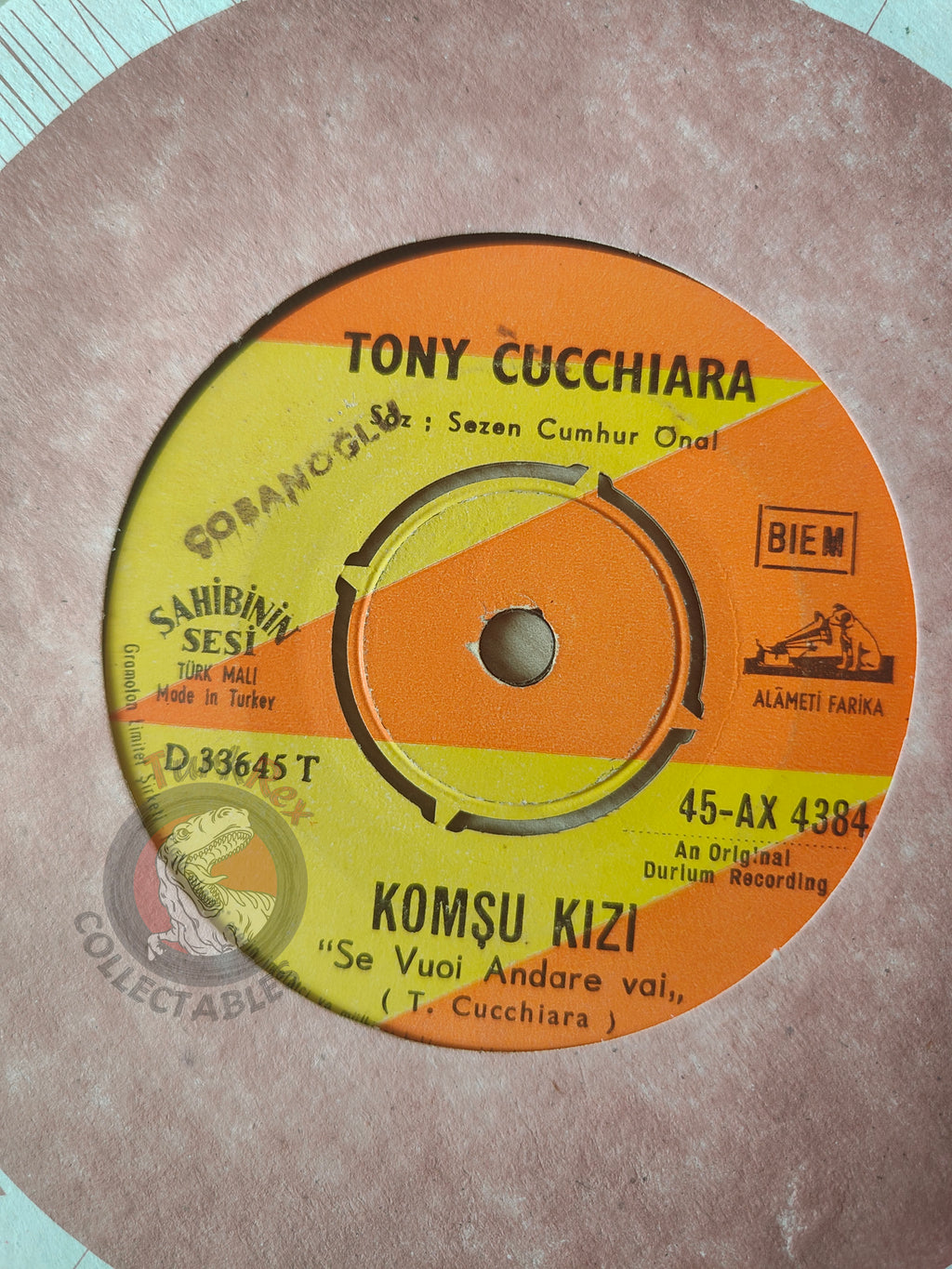 Tony Cucchiara – Komşu Kızı 7" Turkish Pressing Vinyl Turkey Edition