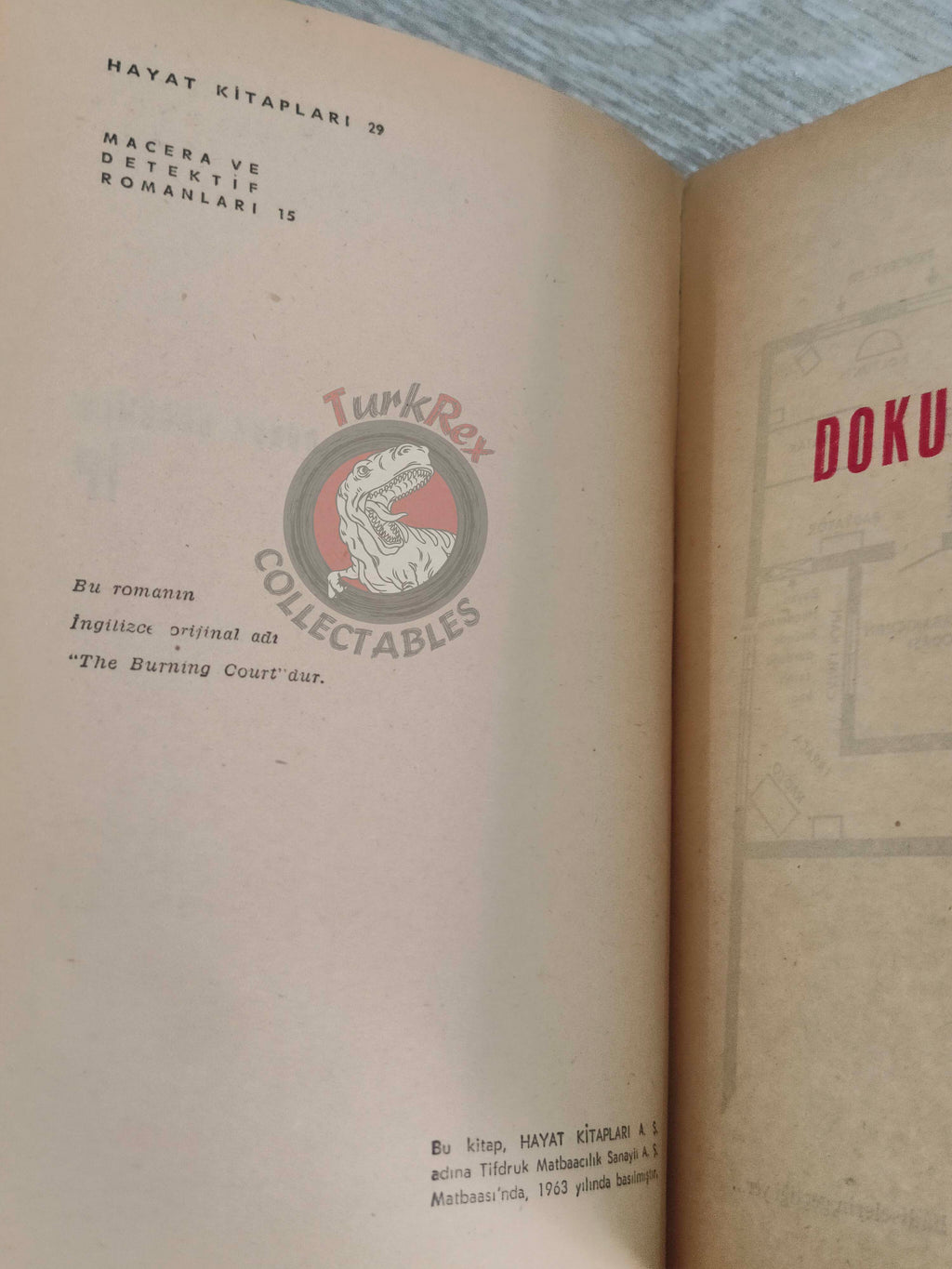 John Dickson Carr – The Burning Court 1963 1st Turkish Book Turkey