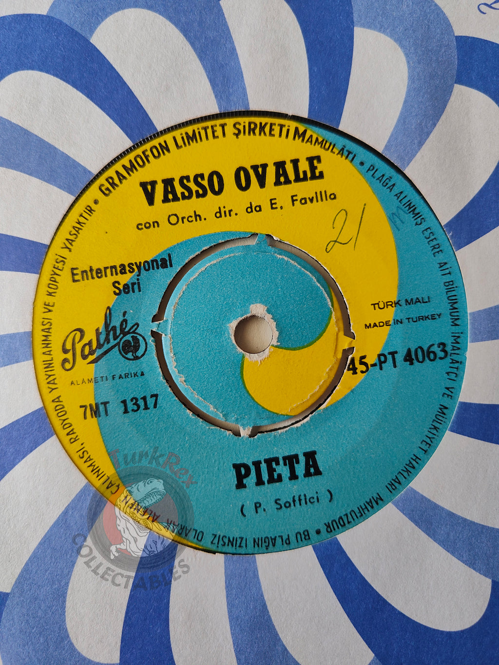 Vasso Ovale – Pieta / Amami Subito 7" Turkish Pressing Vinyl Turkey Edition