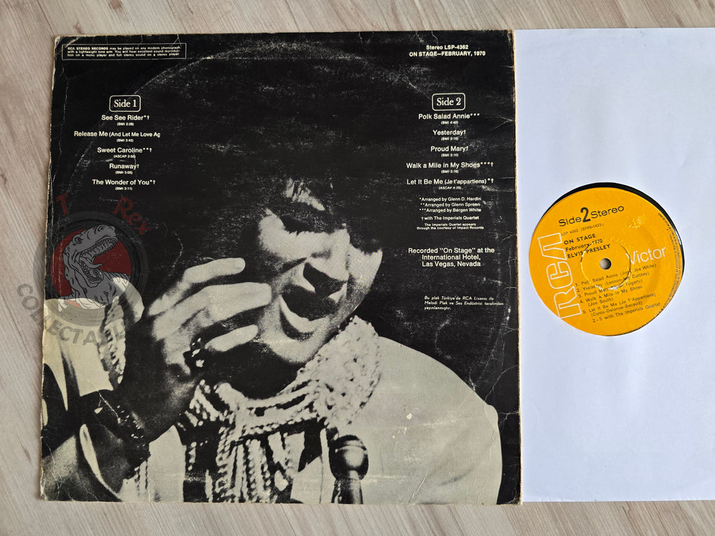 Elvis Presley – On Stage February 1970 Turkish Pressing Vinyl Turkey Edition