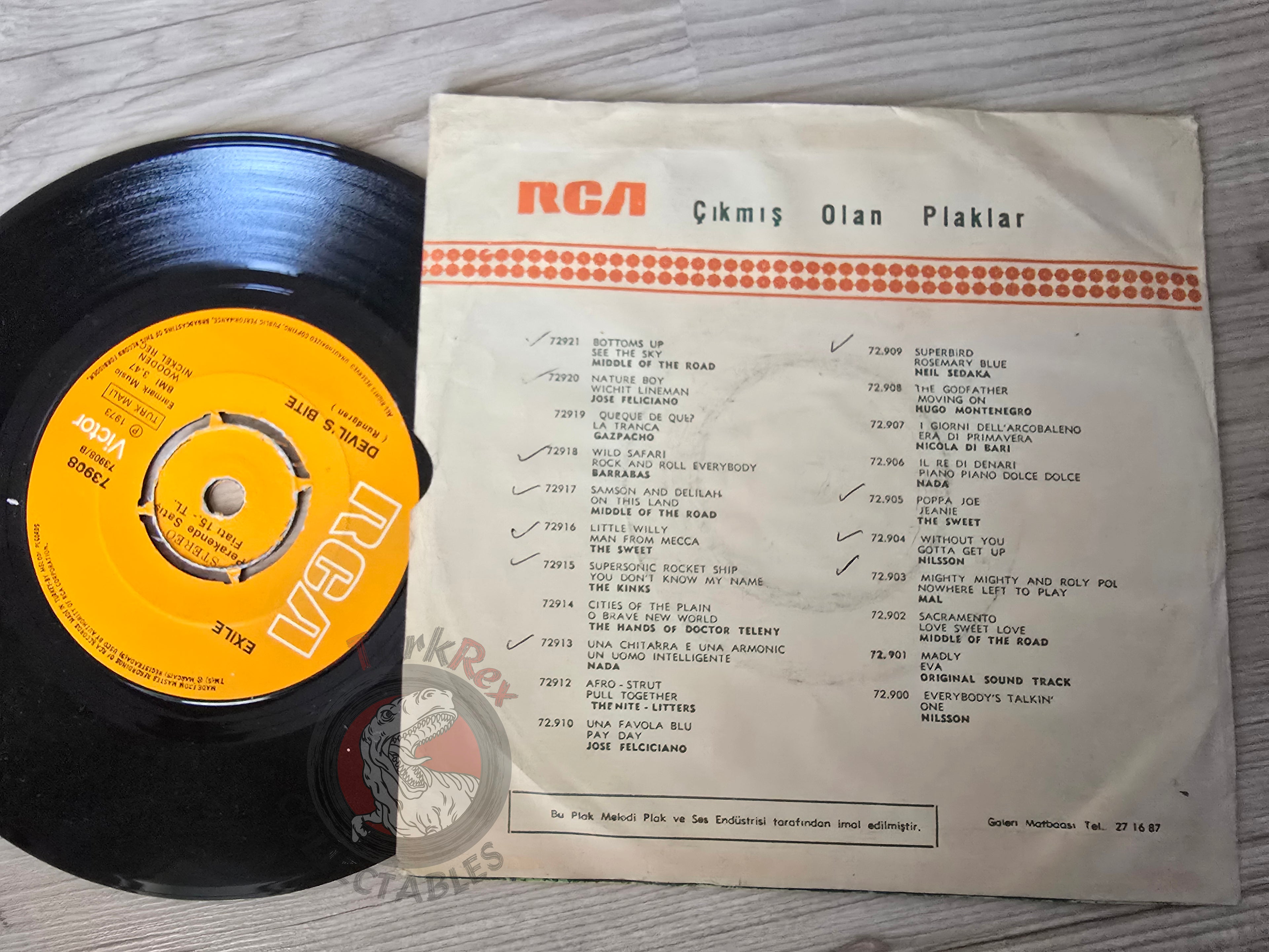 Exile – Mabel / Devil's Bite 7" Turkish Pressing Vinyl Turkey Edition