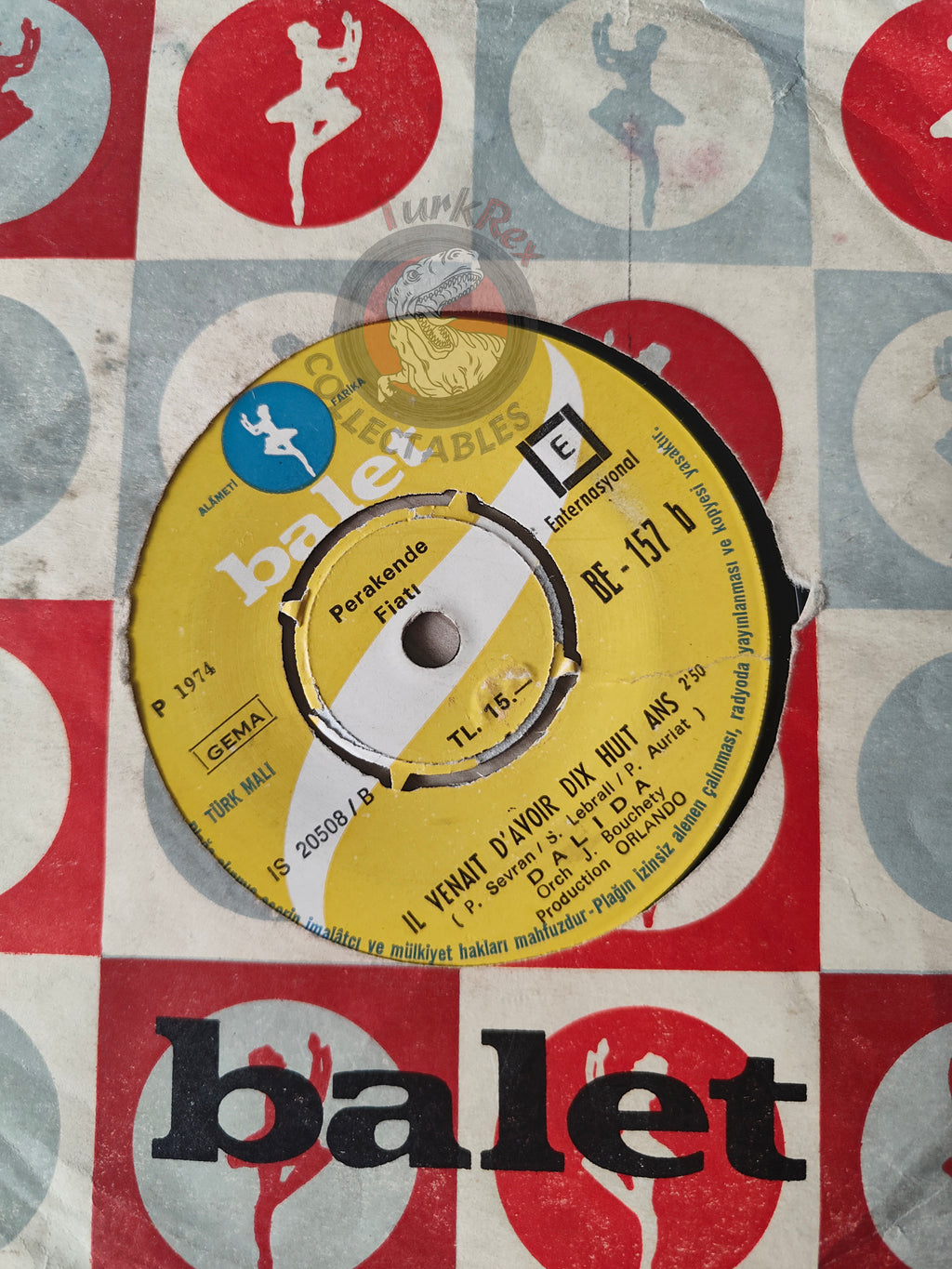Dalida – Gigi L'Amoroso 7" Turkish Pressing Vinyl Turkey Edition