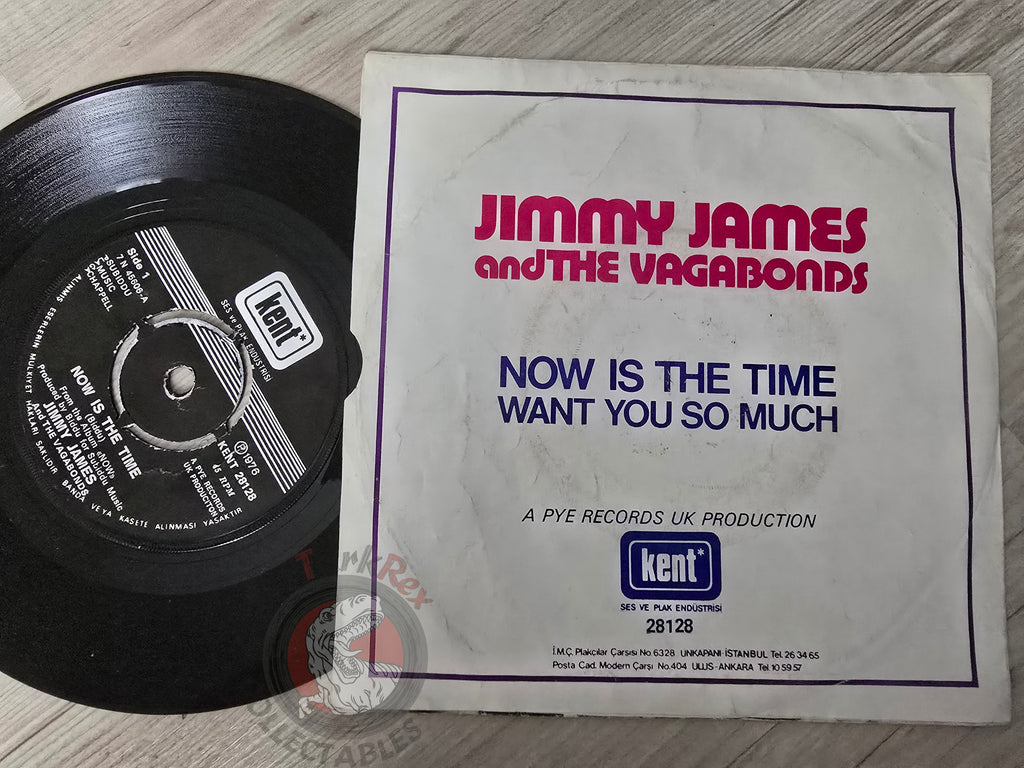 Jimmy James And The Vagabonds – Now Is The Time 7" Turkish Pressing Vinyl Turkey Edition