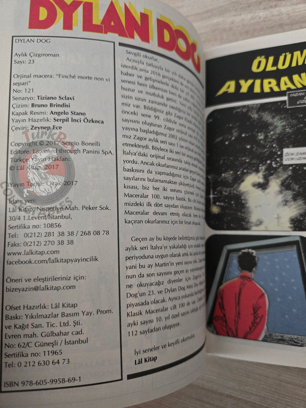 Dylan Dog #23 2017 Turkish Comic Turkey #121 Finché morte non vi separi