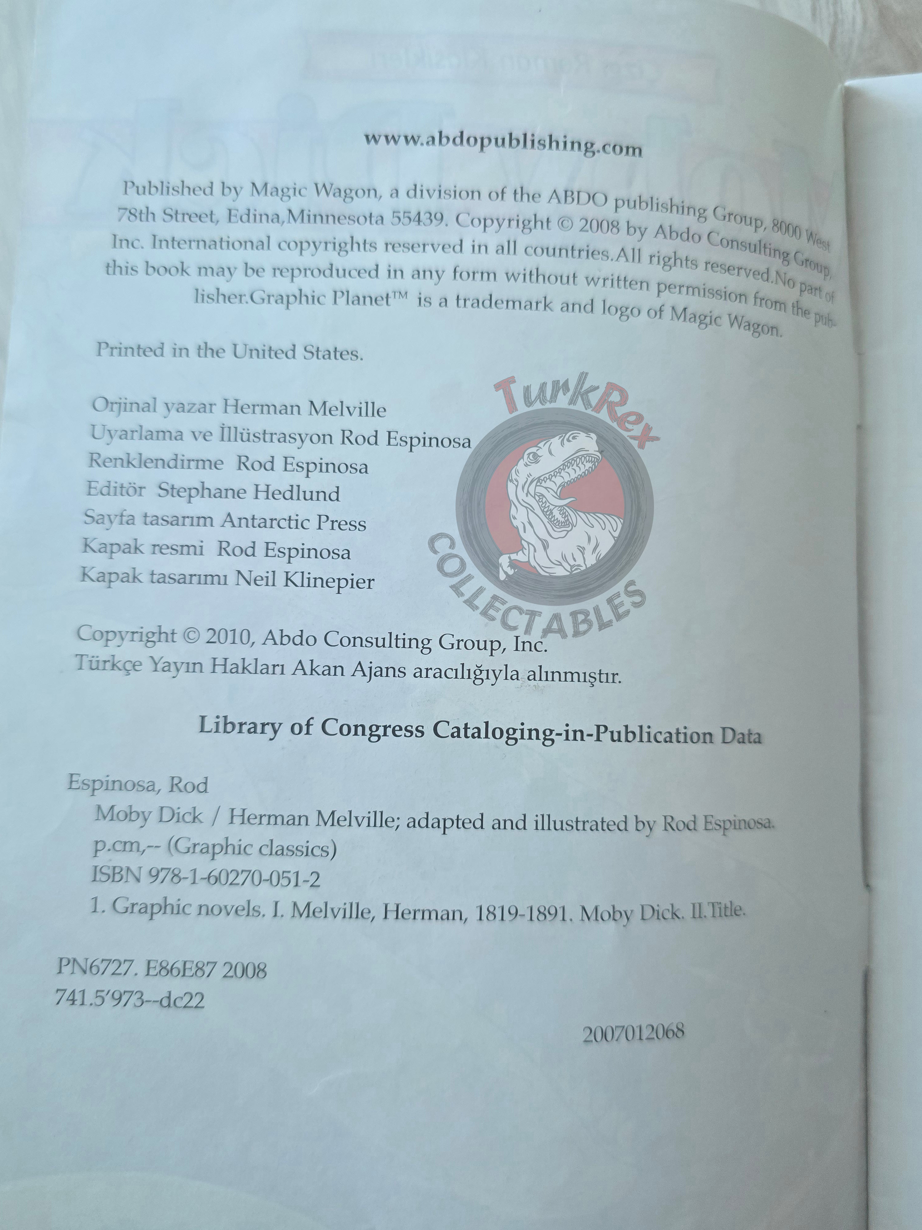 Moby Dick – Herman Melville Turkish Comic Turkey Rod Espinosa