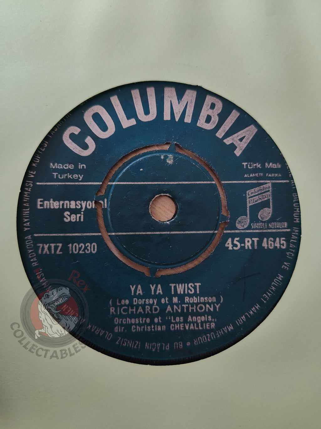 Richard Anthony – Ya Ya Twist 7" Turkish Pressing Vinyl Turkey Edition