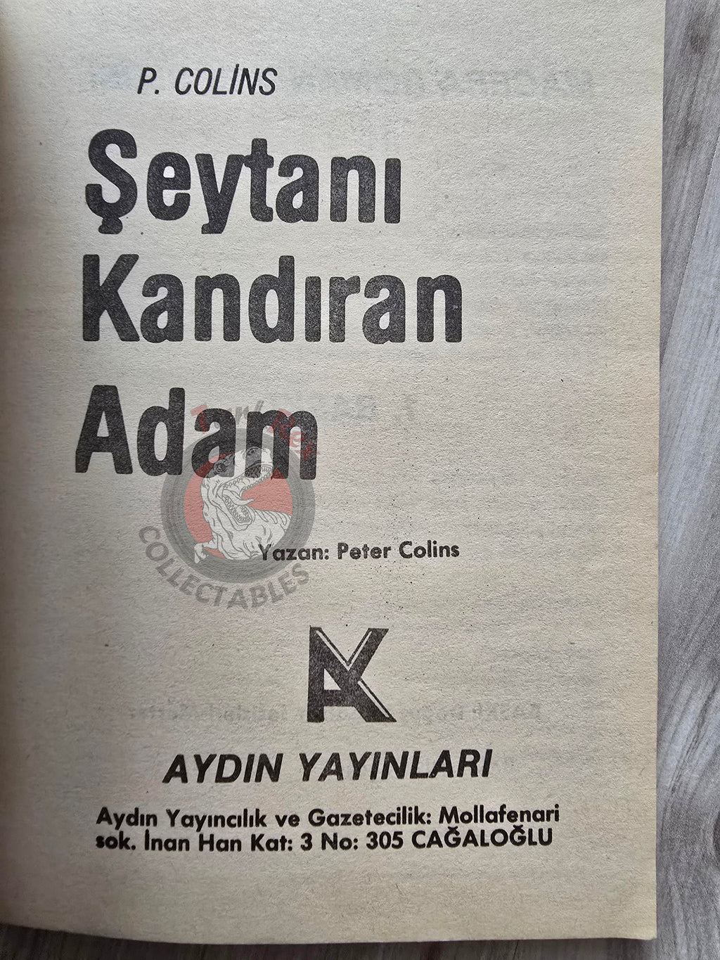 Peter Collins – The Man Who Tricked the Devil 1985 1st Turkish Book Turkey