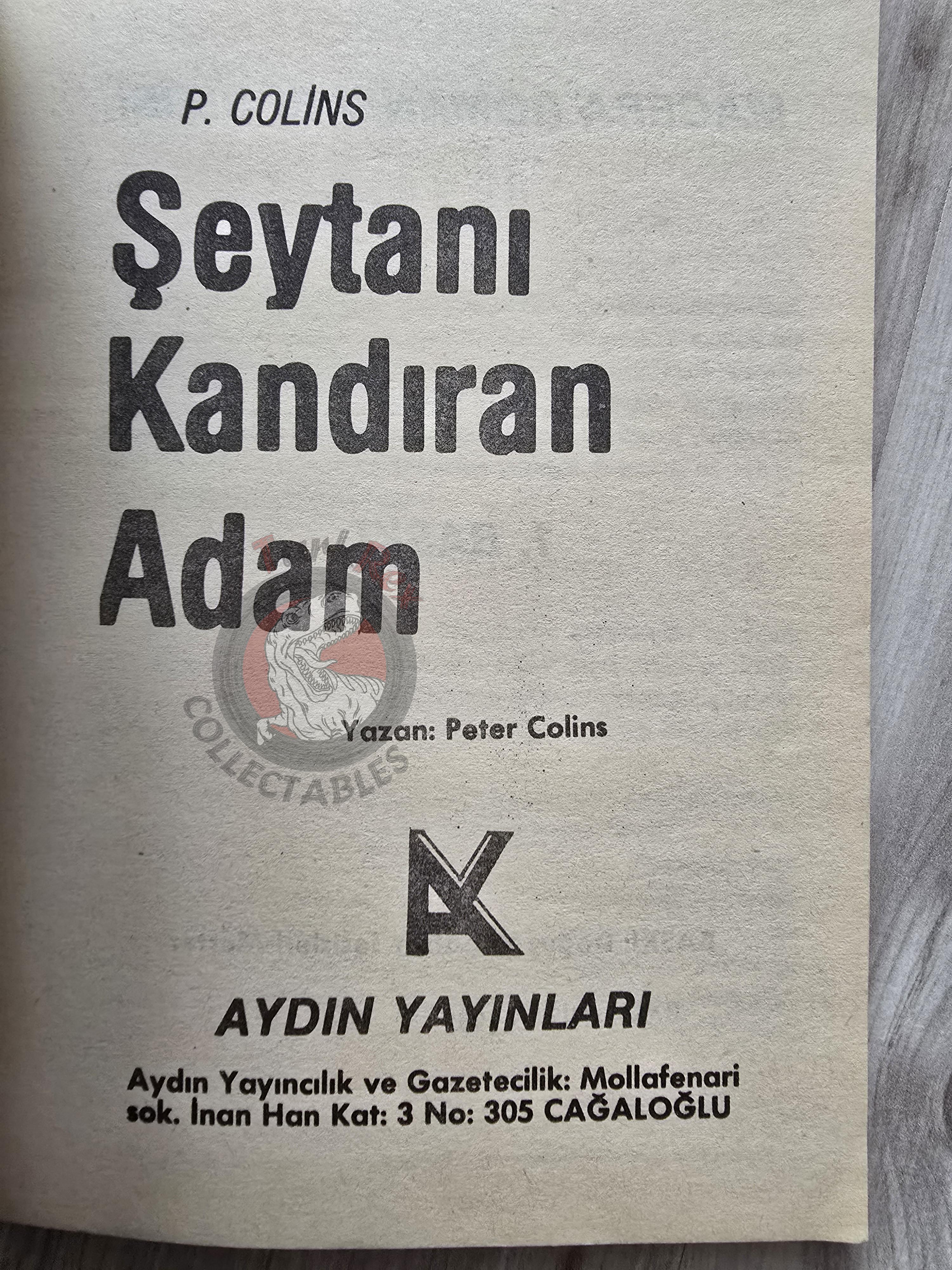 Peter Collins – The Man Who Tricked the Devil 1985 1st Turkish Book Turkey