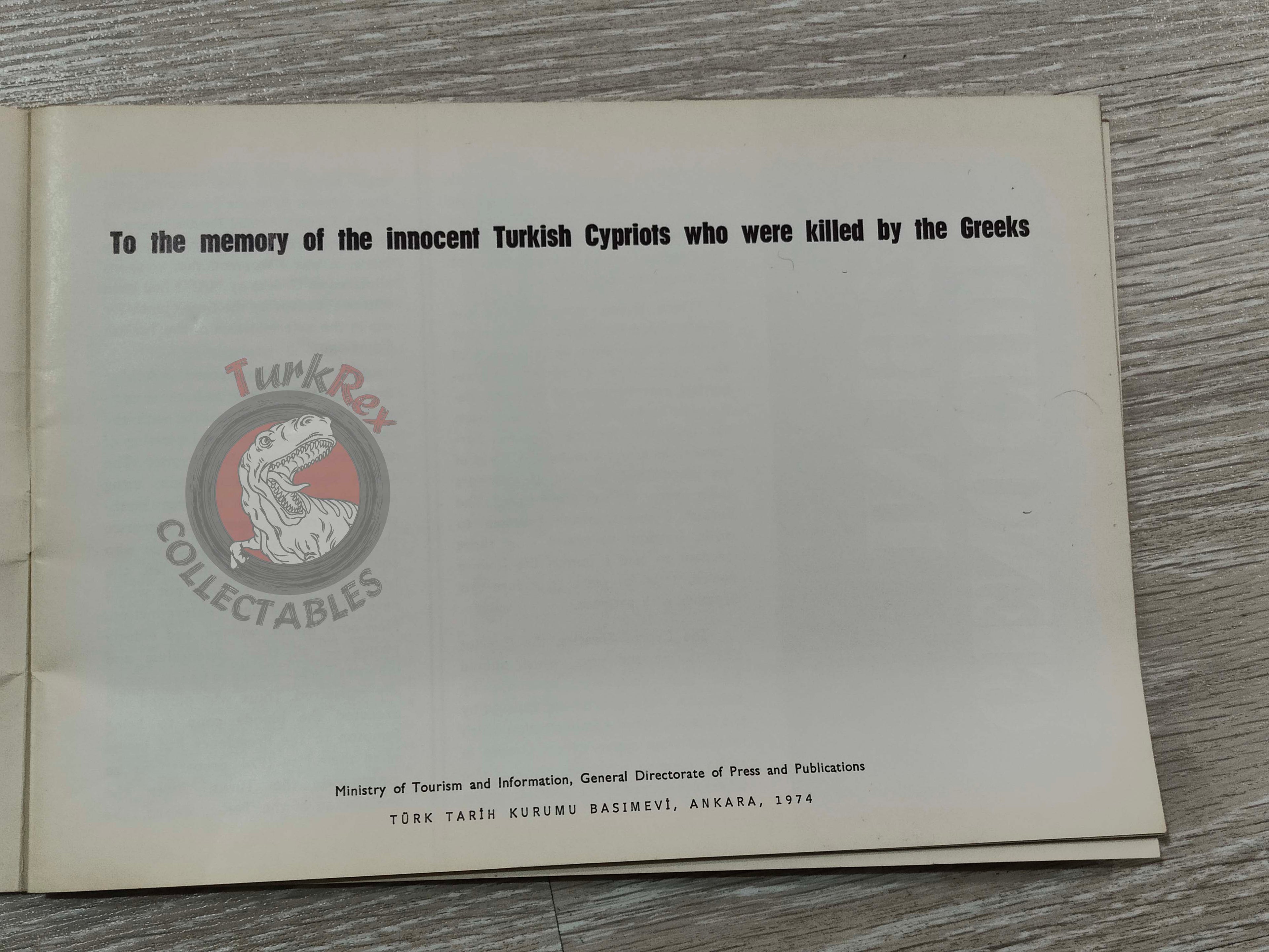 Genocide in 1974: To The Memory Of The Innocent Turkish Cypriots English Book Cyprus