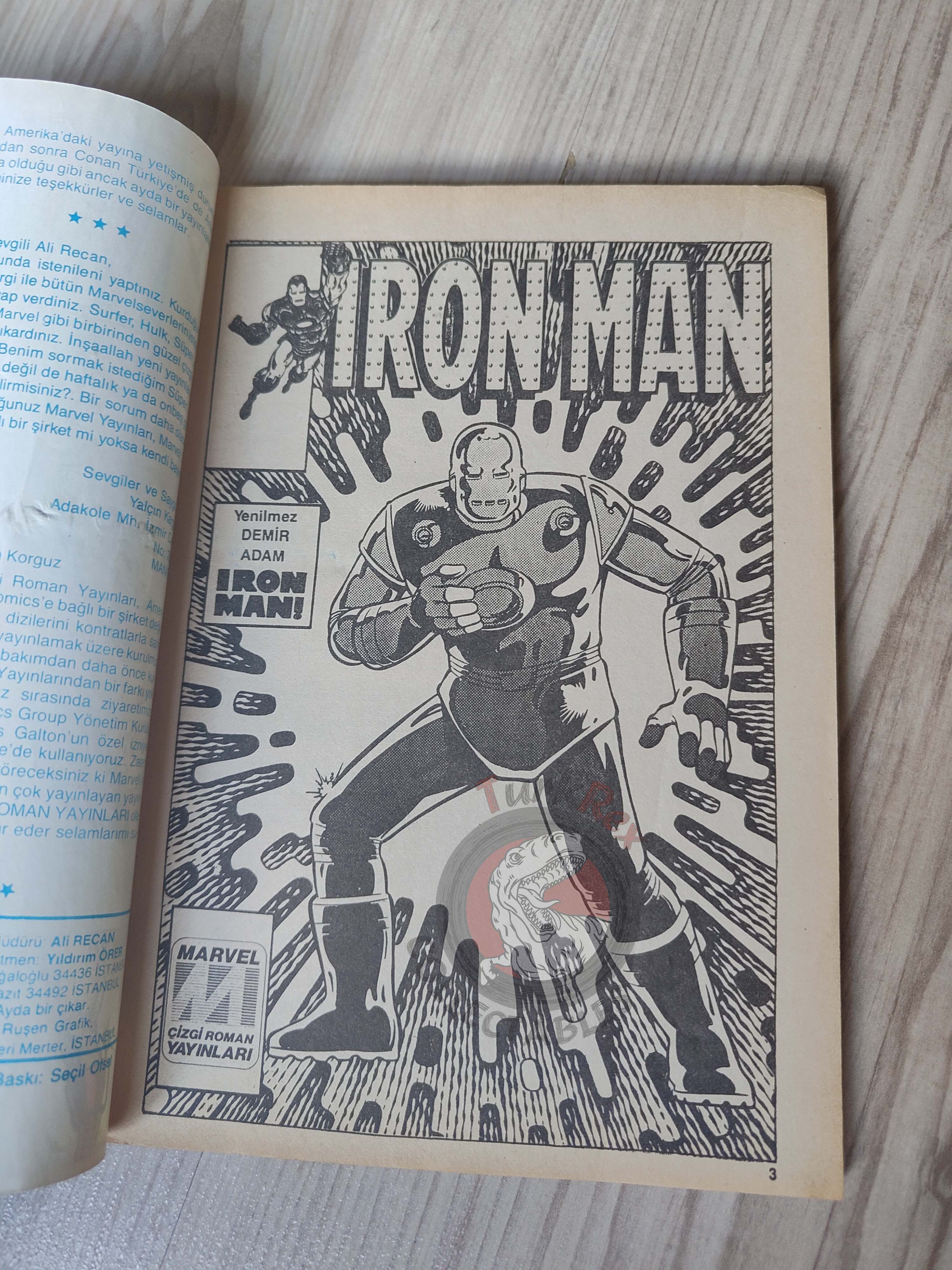Iron Man #1 1988 Turkish Comic Turkey cover #126 inside #191 #57 #58