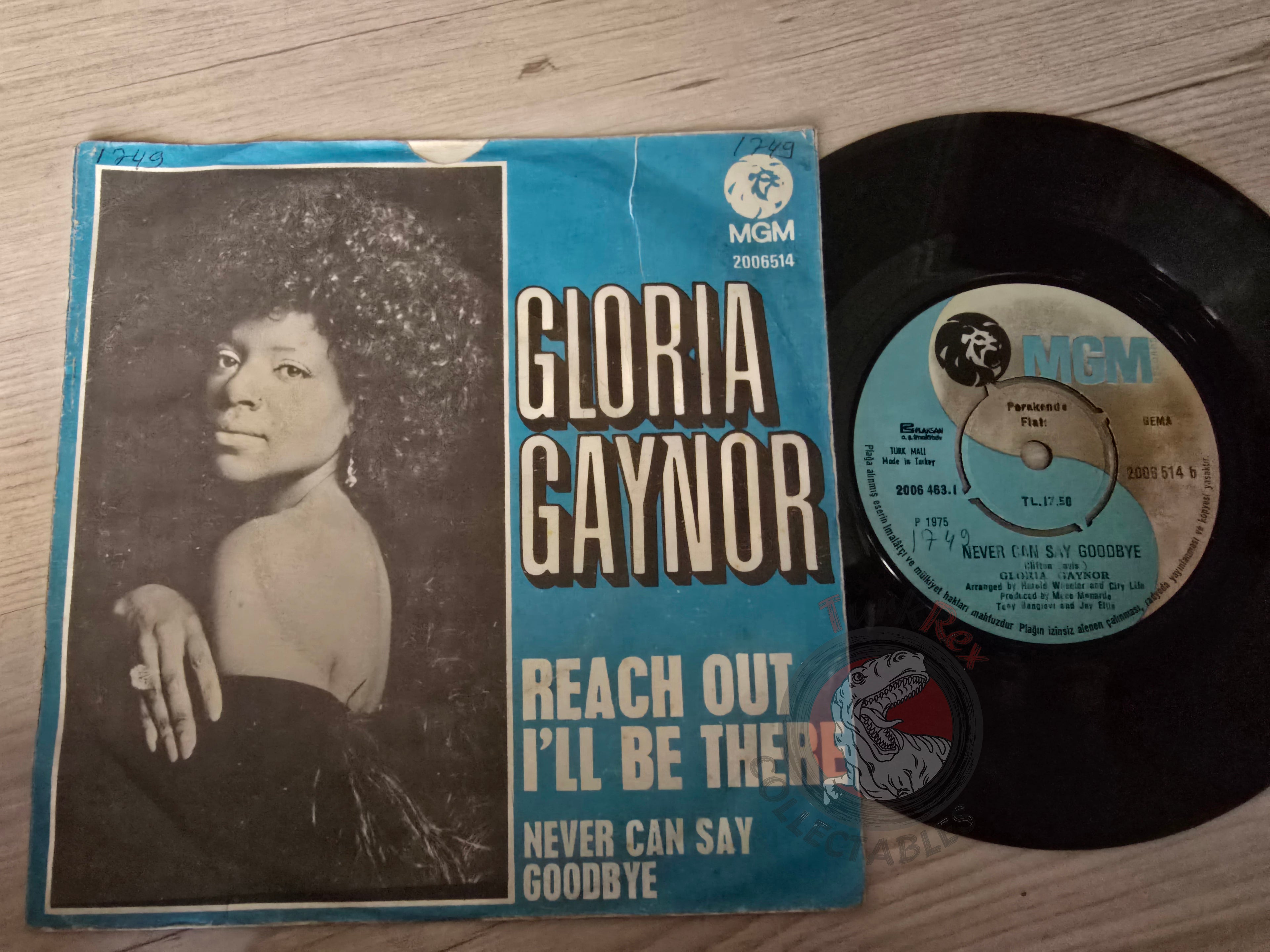 Gloria Gaynor – Reach Out, I'll Be There 7" Turkish Pressing Vinyl Turkey Edition 2