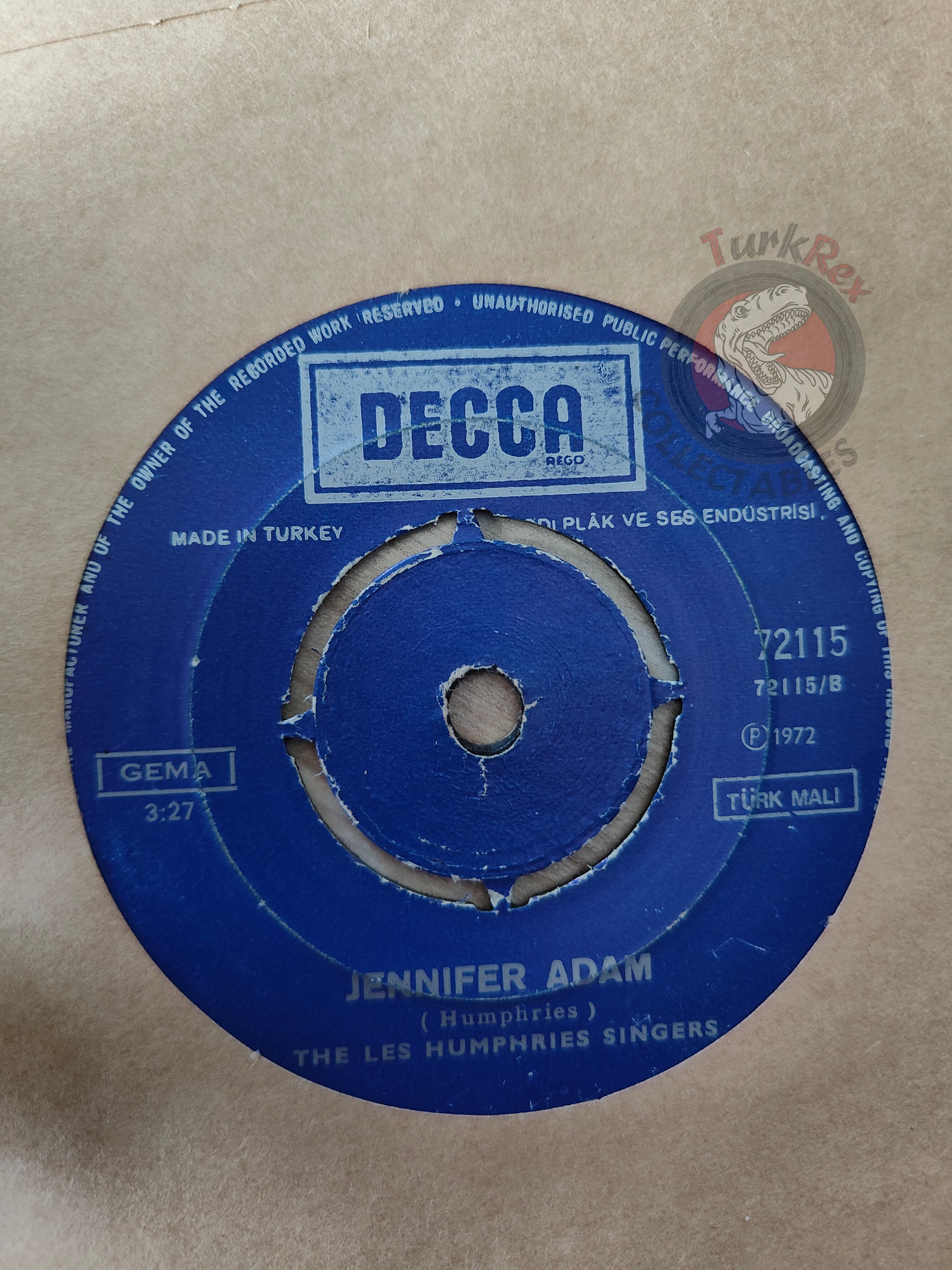 The Les Humphries Singers – Mexico 7" Turkish Pressing Vinyl Turkey Edition 2