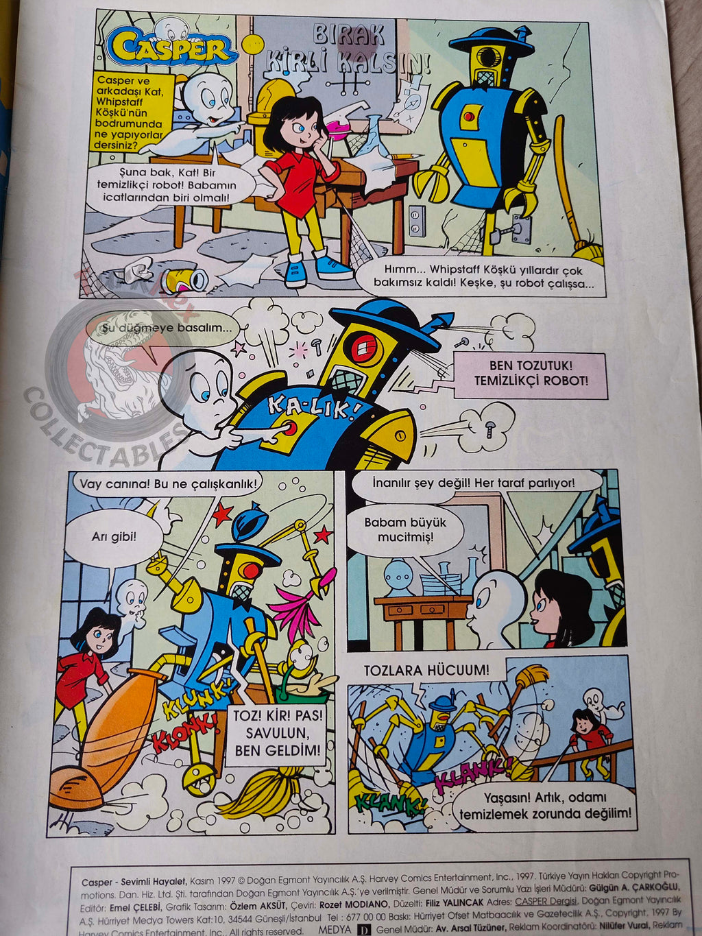 Casper the Friendly Ghost Magazine – Issue #27 1997 Turkish Comic Turkey