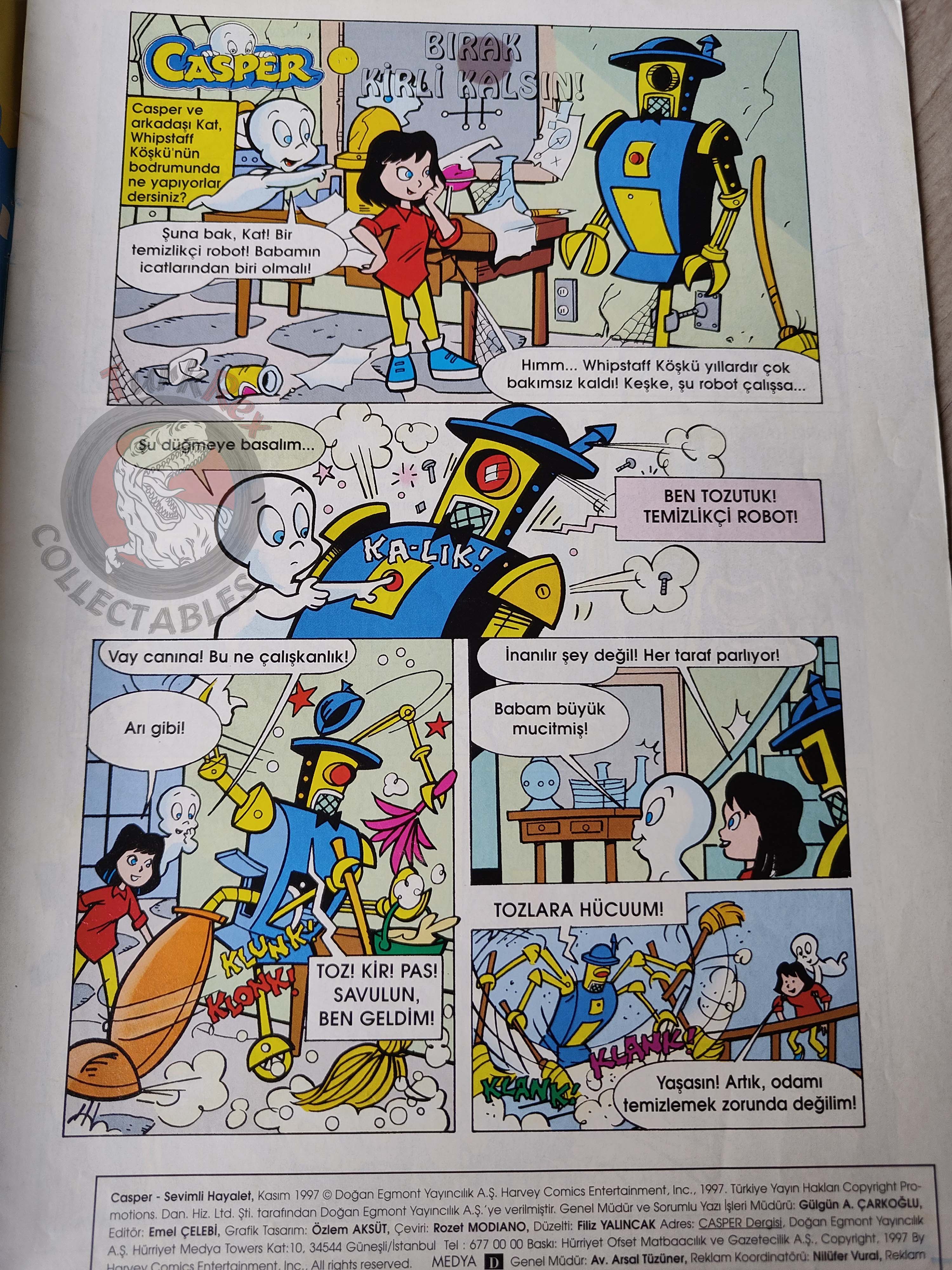 Casper the Friendly Ghost Magazine – Issue #27 1997 Turkish Comic Turkey