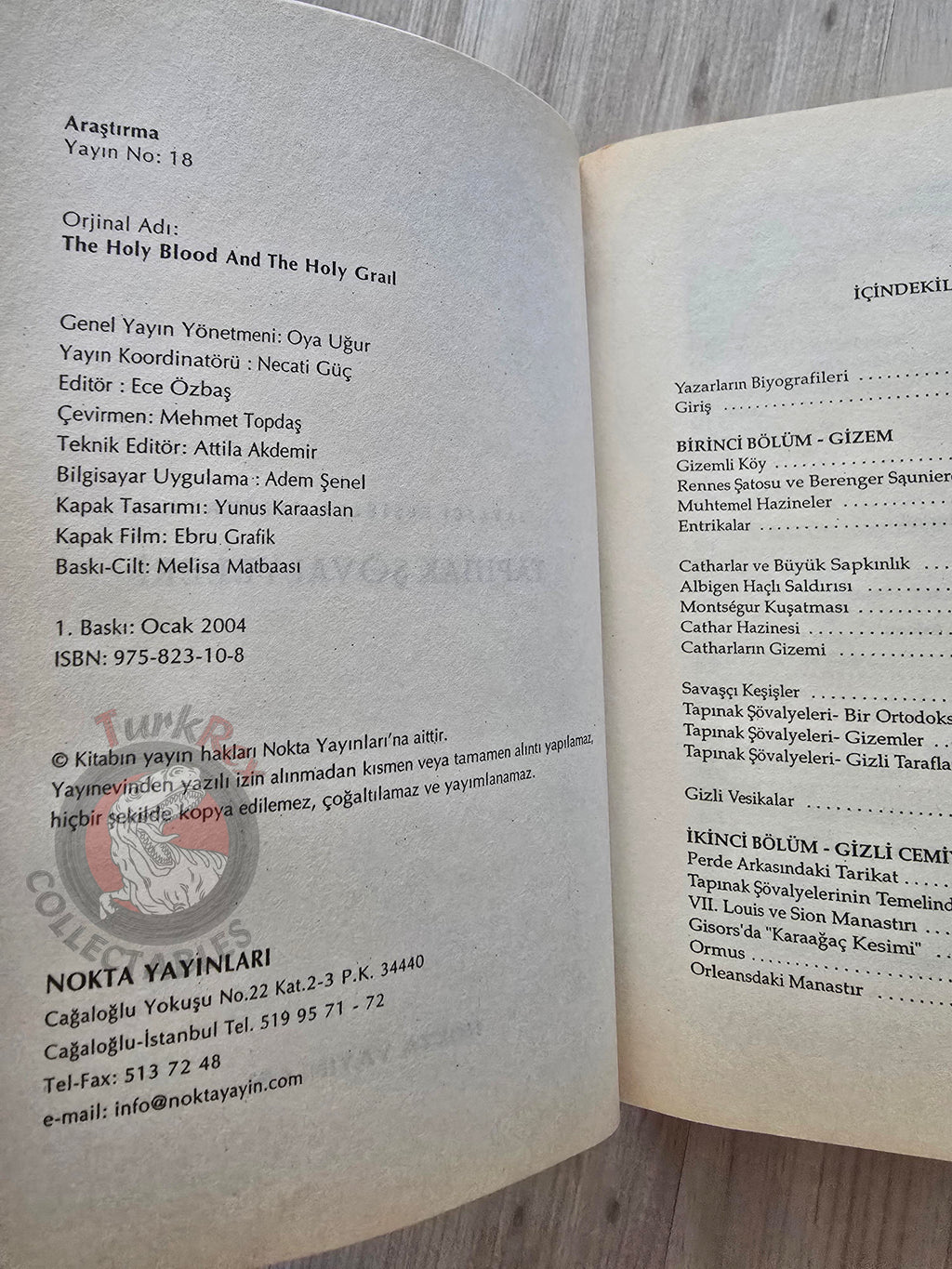 Michael Baigent – Holy Blood Holy Grail 2004 Turkish Book Turkey