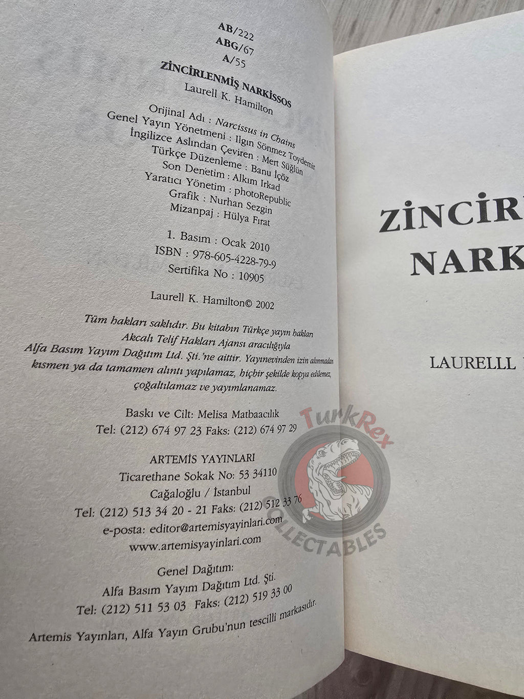 Laurell K. Hamilton – Narcissus in Chains 2010 1st Turkish Book Turkey Anita Blake: Vampire Hunter