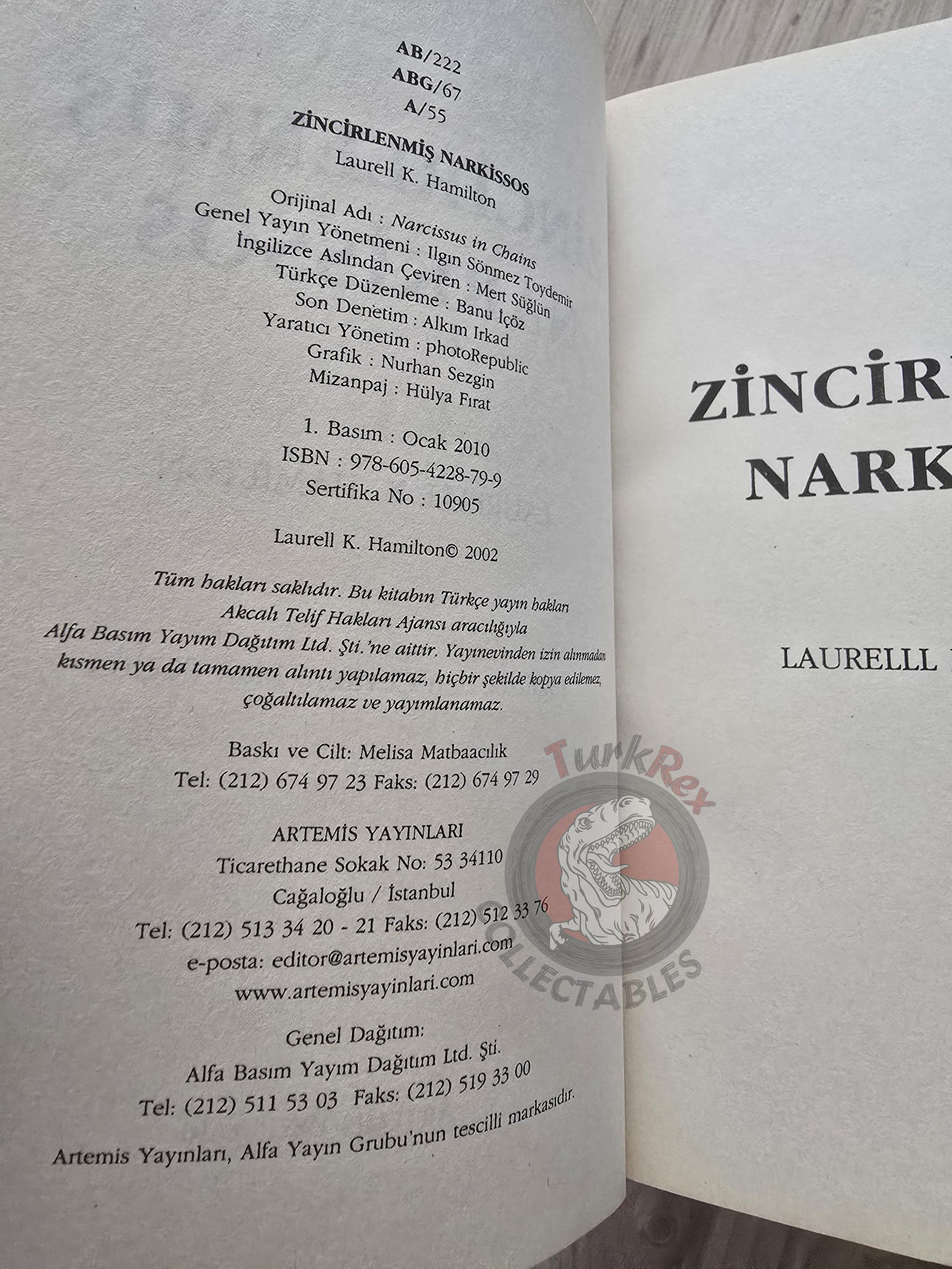 Laurell K. Hamilton – Narcissus in Chains 2010 1st Turkish Book Turkey Anita Blake: Vampire Hunter