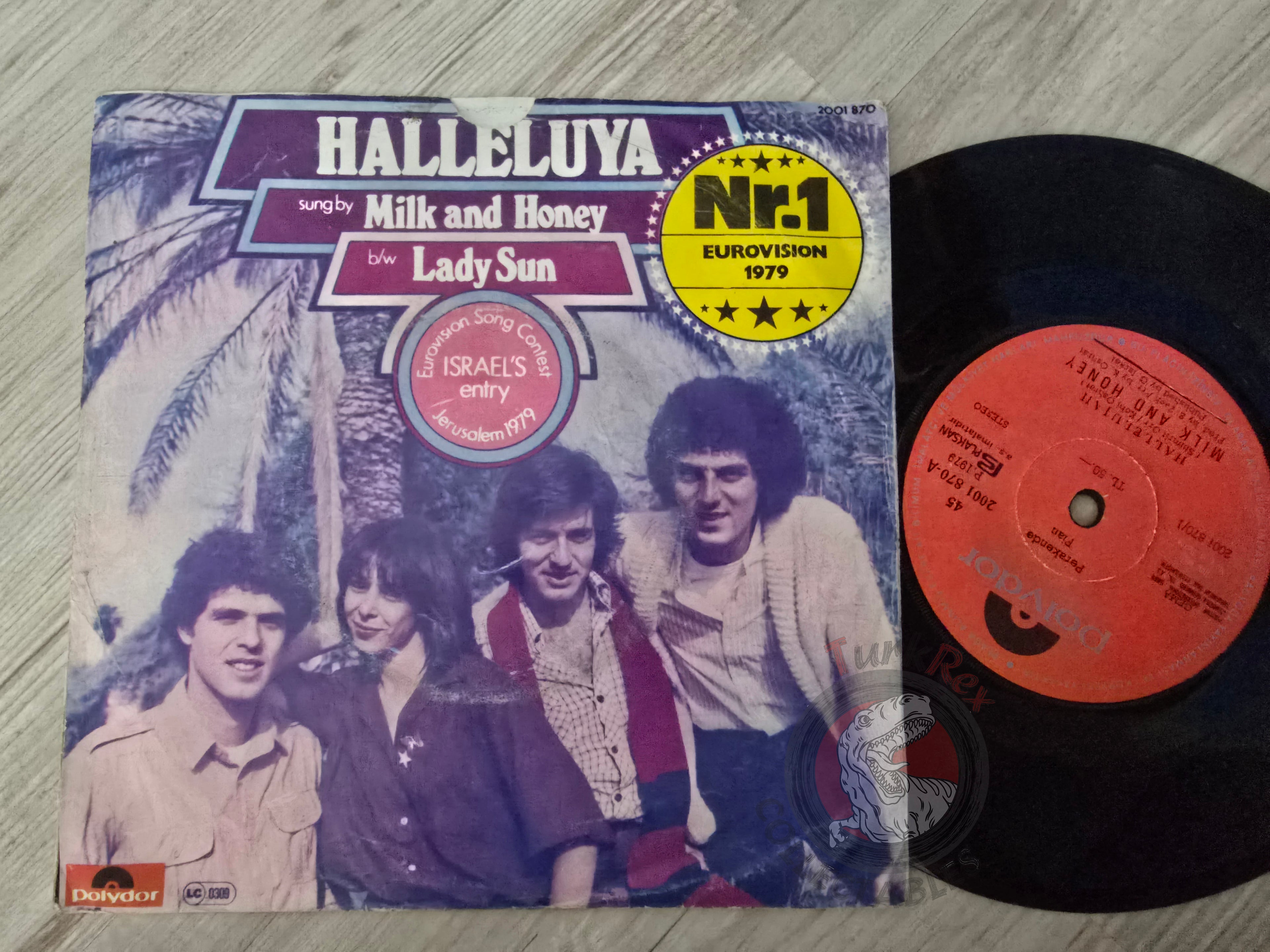 Milk & Honey with Gali – Hallelujah 7" Turkish Pressing Vinyl Turkey Edition Eurovision
