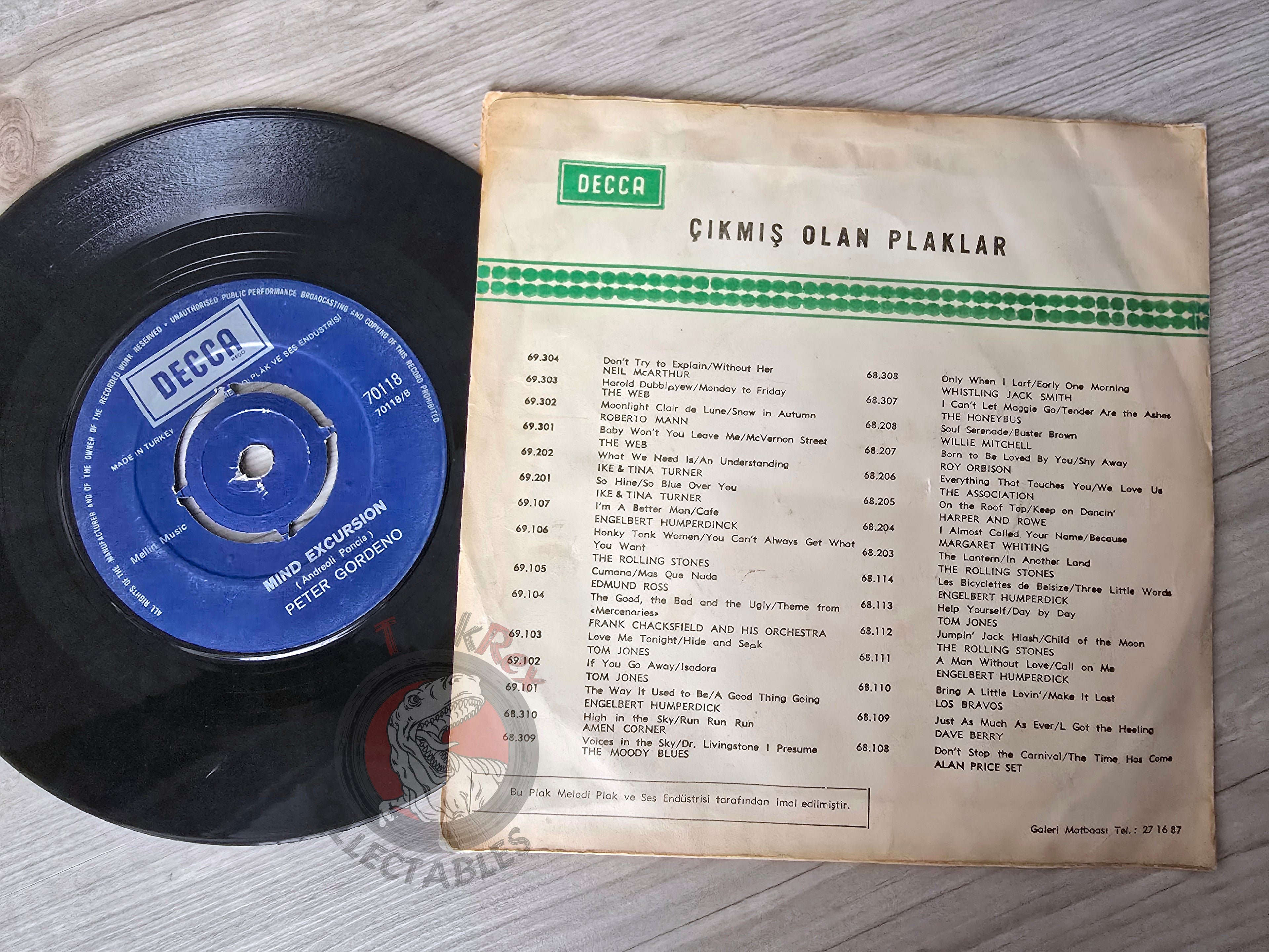 Peter Gordeno – Get Out Of The Kitchen 7" Turkish Pressing Vinyl Turkey Edition Green