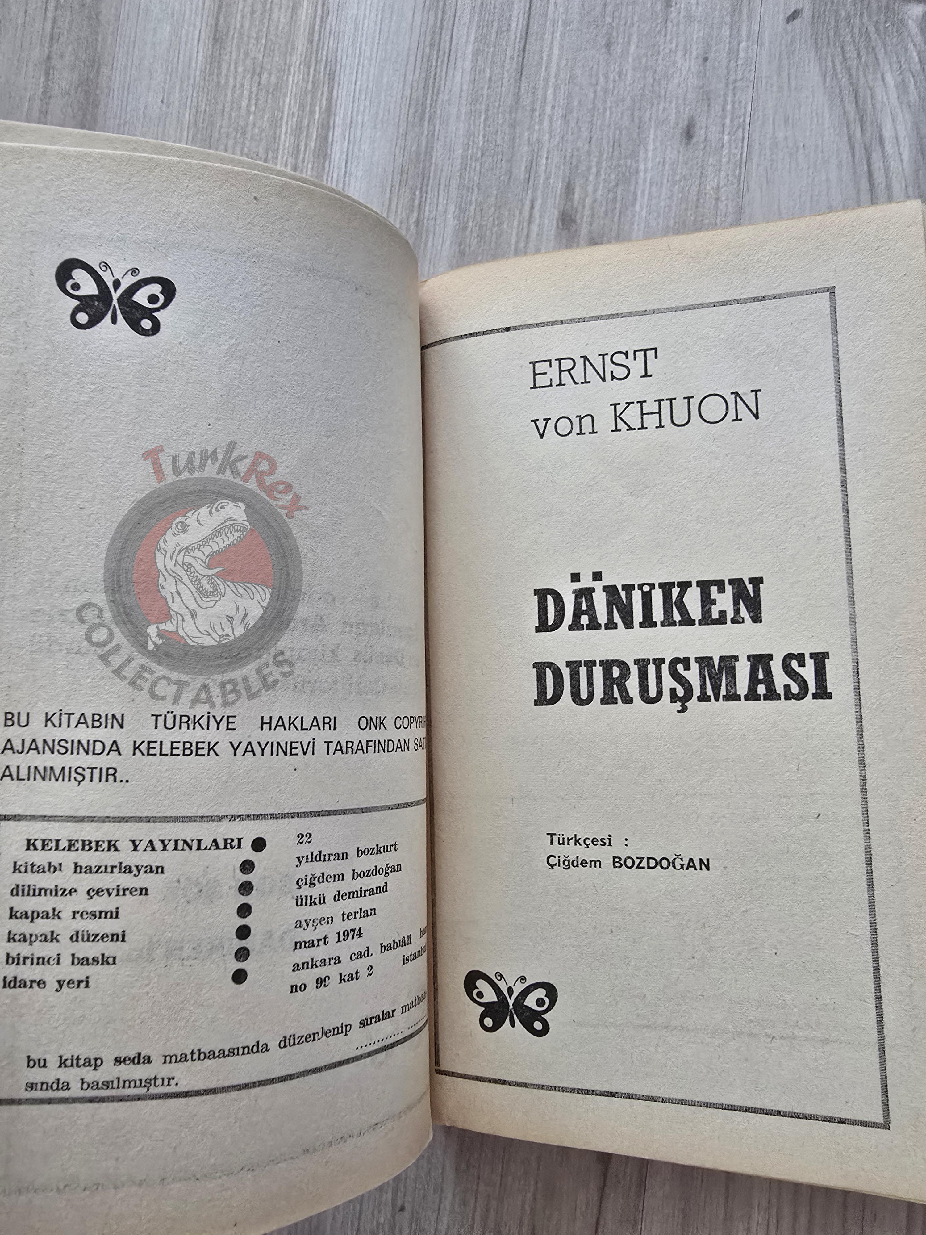 Ernest Von Khuon – The Erich von Däniken Case 1974 Turkish Book Turkey Ufology