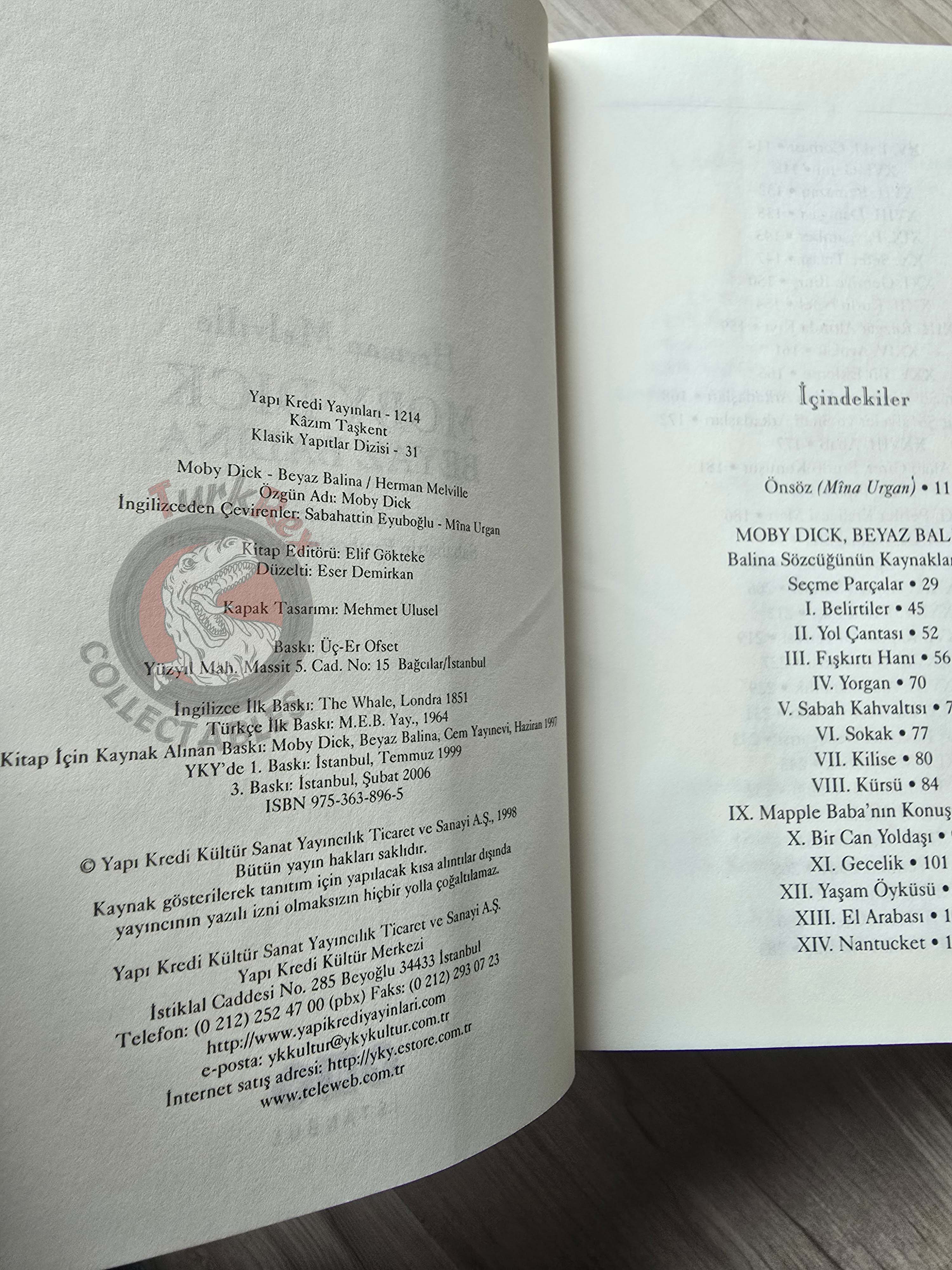 Herman Melville – Moby Dick 2006 Turkish Book Turkey