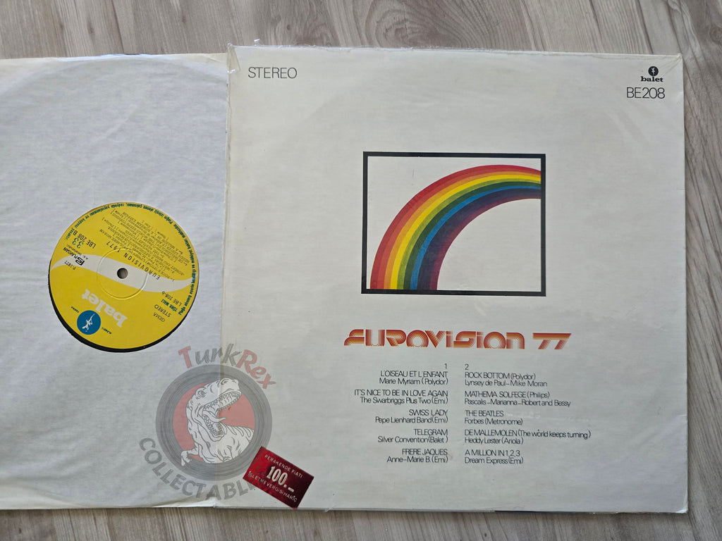 Various – Eurovision '77 Turkish Pressing Vinyl Turkey Edition