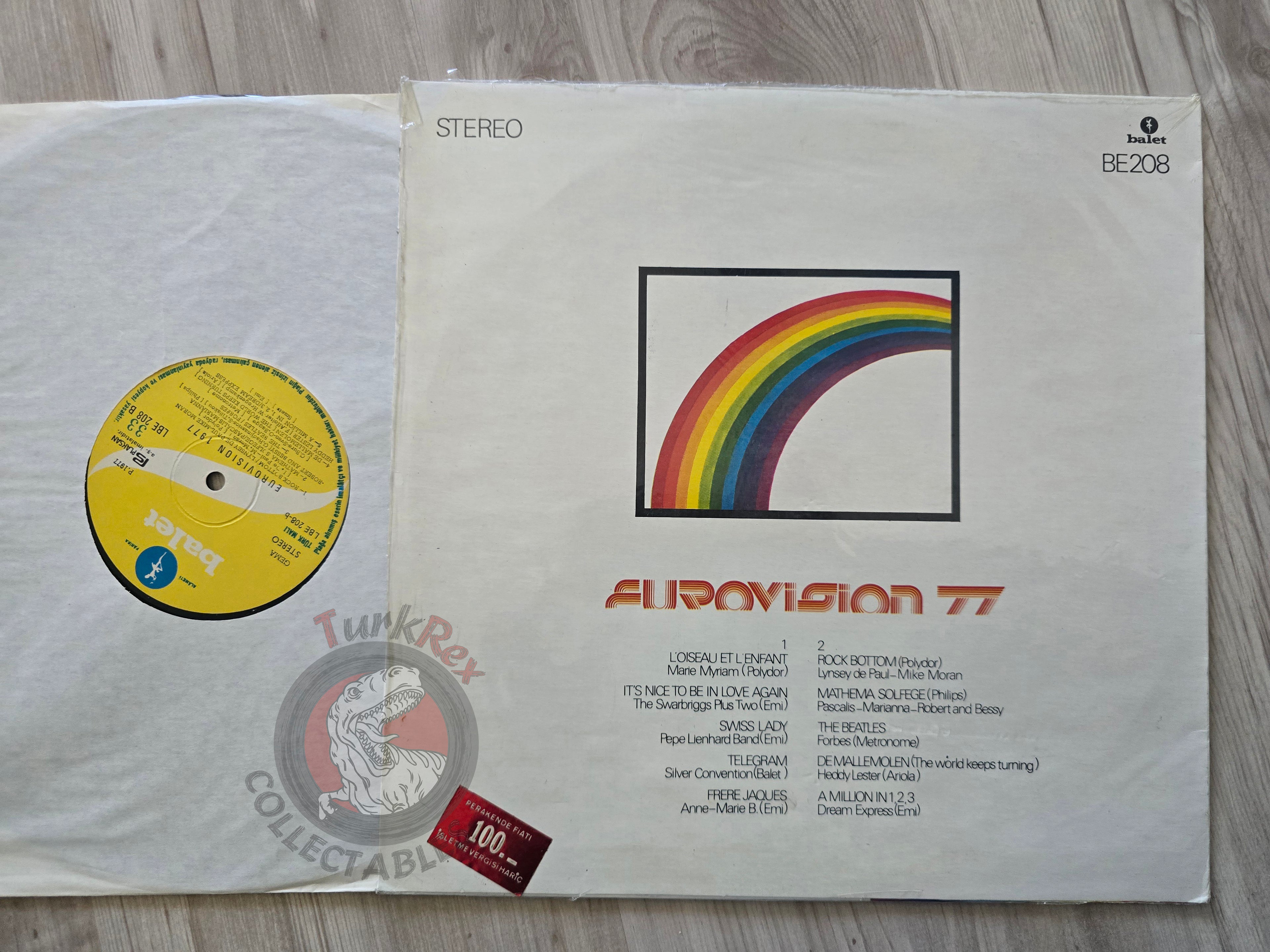 Various – Eurovision '77 Turkish Pressing Vinyl Turkey Edition