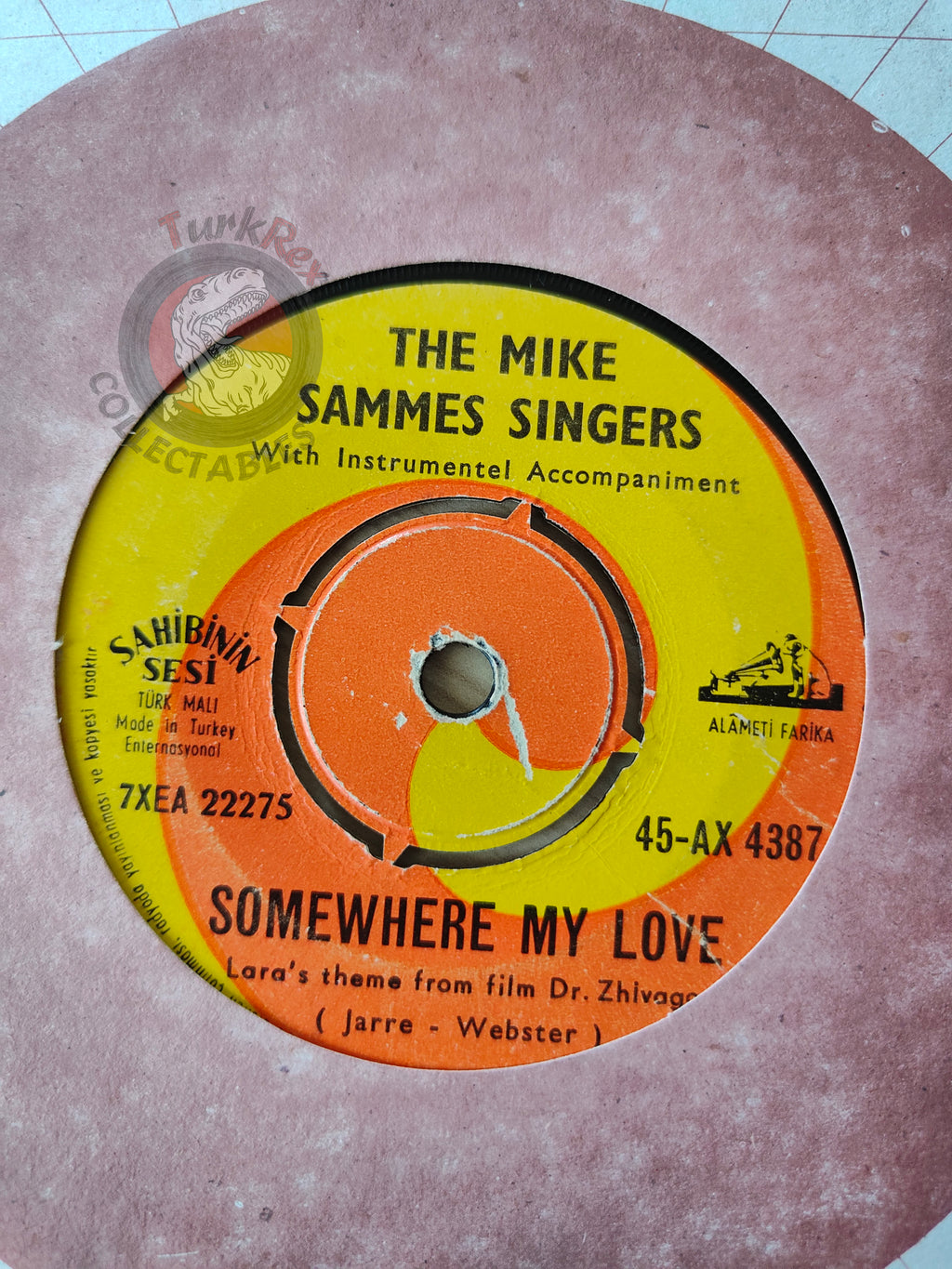 The Mike Sammes Singers – Somewhere My Love 7" Turkish Pressing Vinyl Turkey Edition