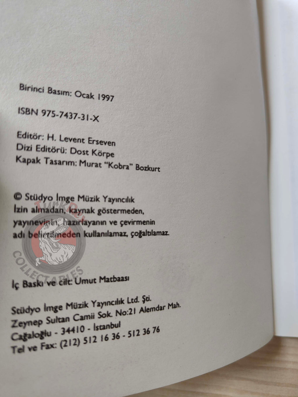 Oasis Biography Book 1997 1st by Turkish Writer Book Turkey