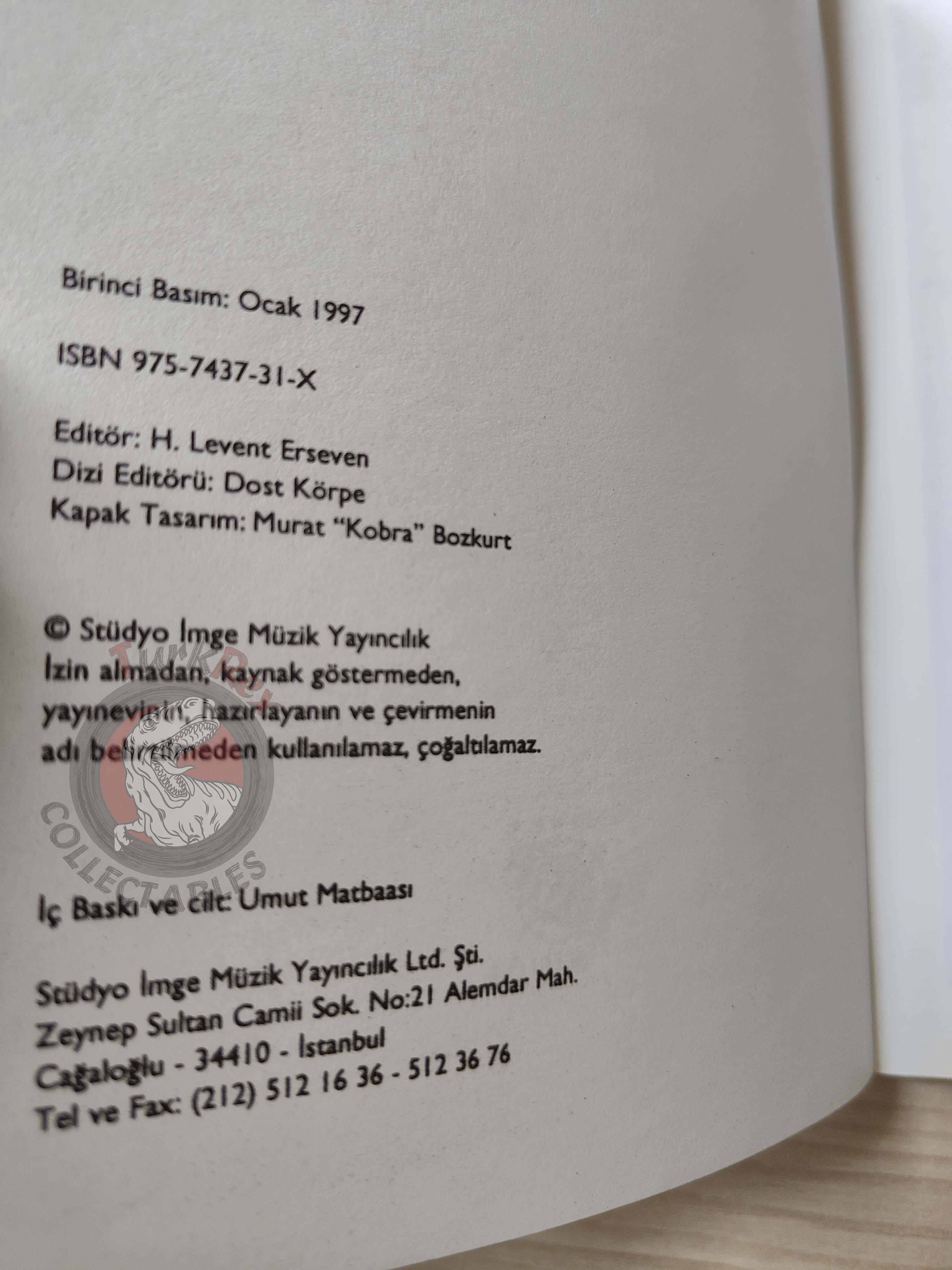 Oasis Biography Book 1997 1st by Turkish Writer Book Turkey