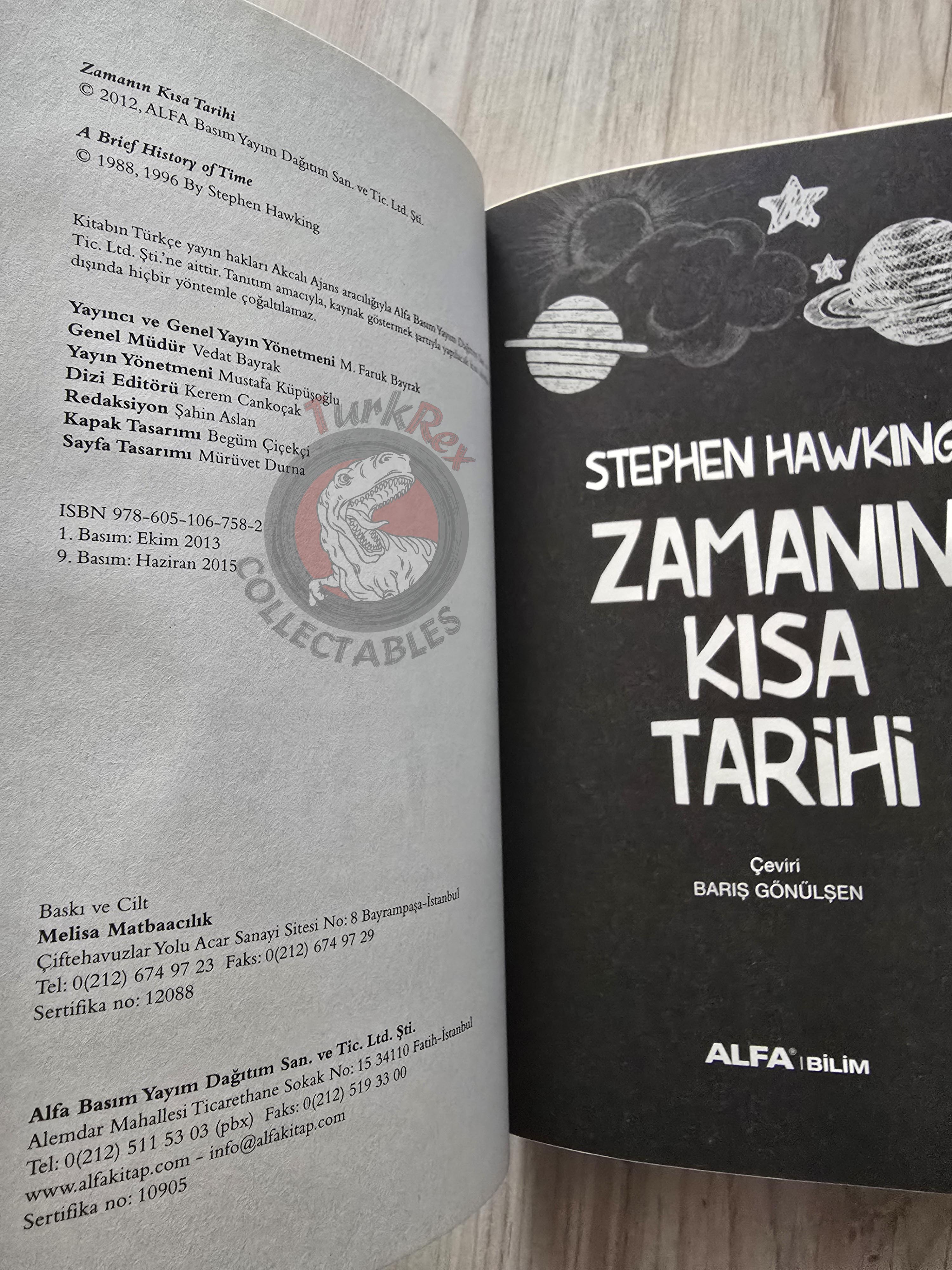 Stephen Hawking – A Brief History Of Time 2015 Turkish Book Turkey