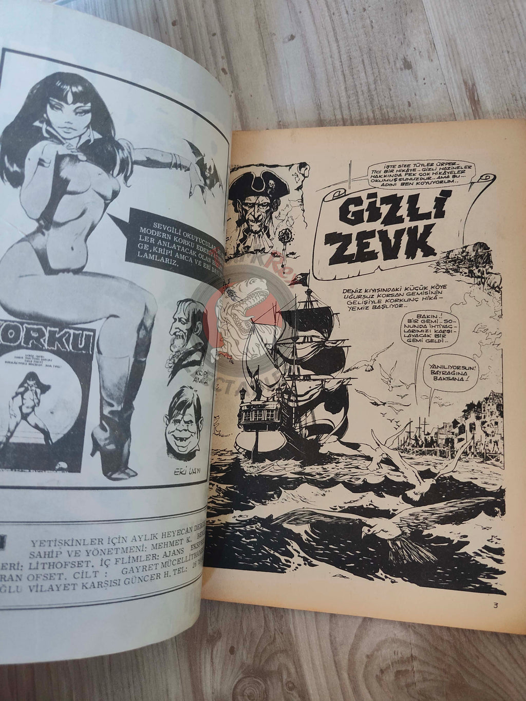 Korku February 1973 Turkish Comic Turkey Vampirella #18 Warren Creepy Eerie