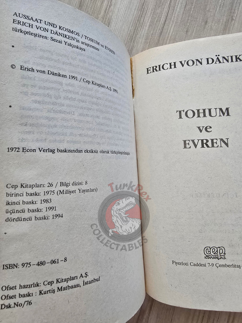 Erich von Däniken – The Gold of the Gods 1994 Turkish Book Turkey Ufology