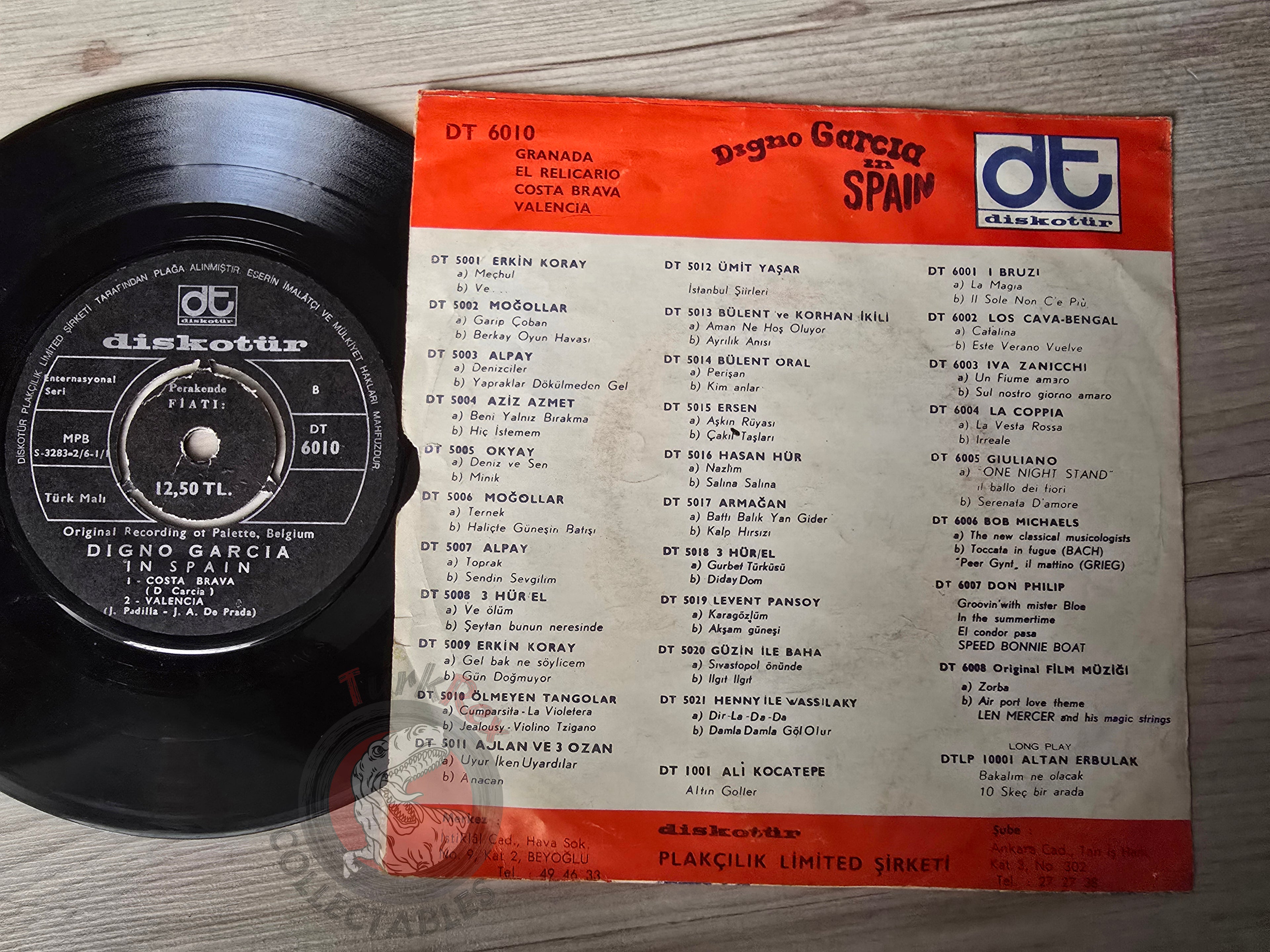 Digno Garcia – In Spain 7" Turkish Pressing Vinyl Turkey Edition