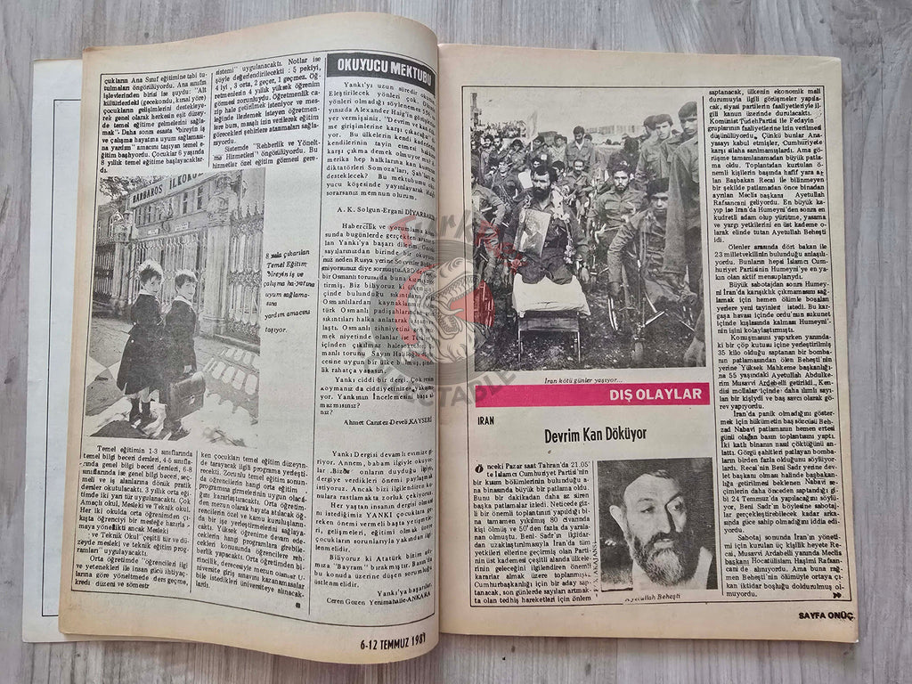 Yankı 1981 Bloodshed in Iran Turkish Magazine Turkey Middle East Ayatollah Ruhollah Khomeini Israel Dallas