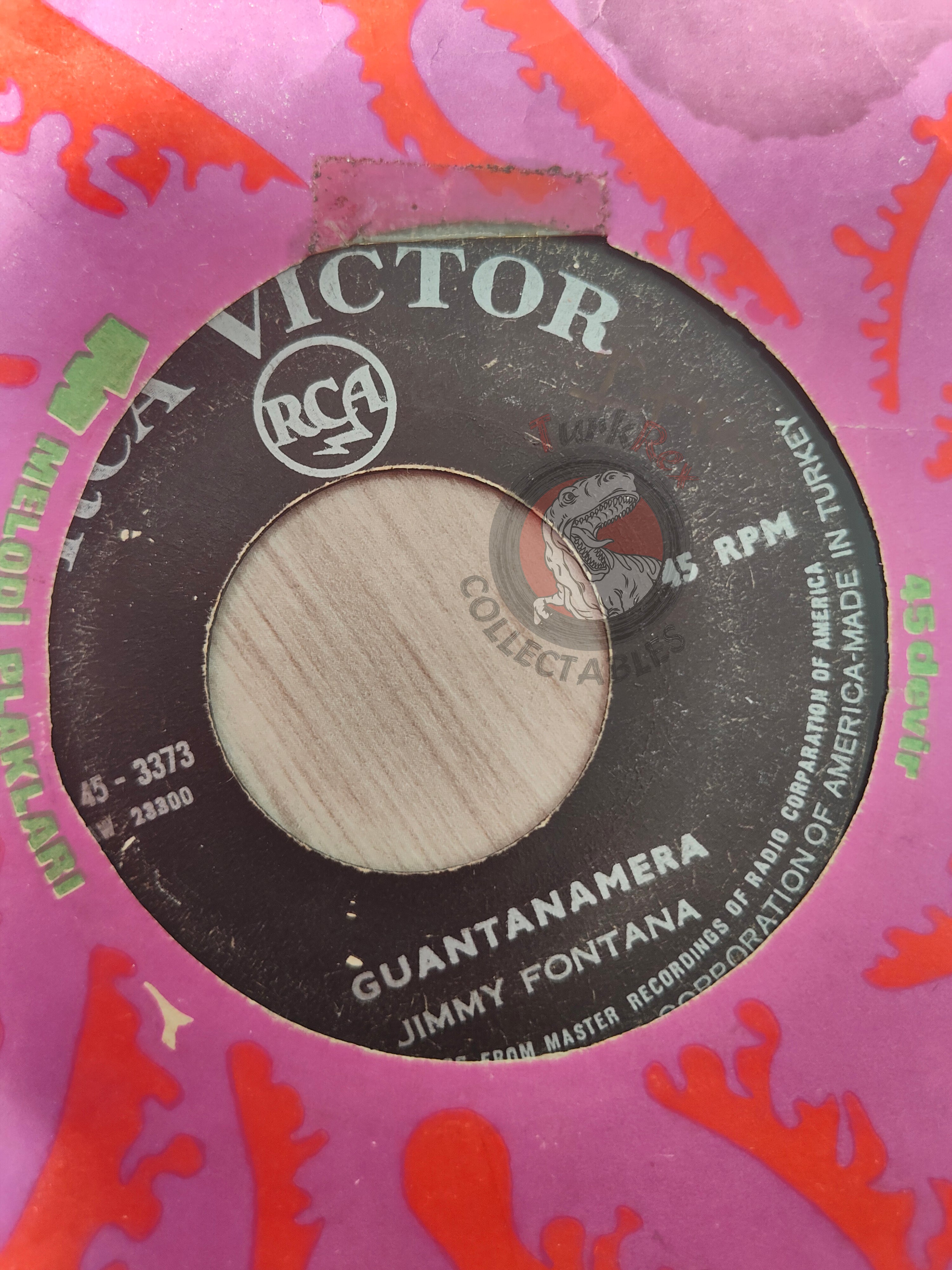 Jimmy Fontana – Guantanamera 7" Turkish Pressing Vinyl Turkey Edition