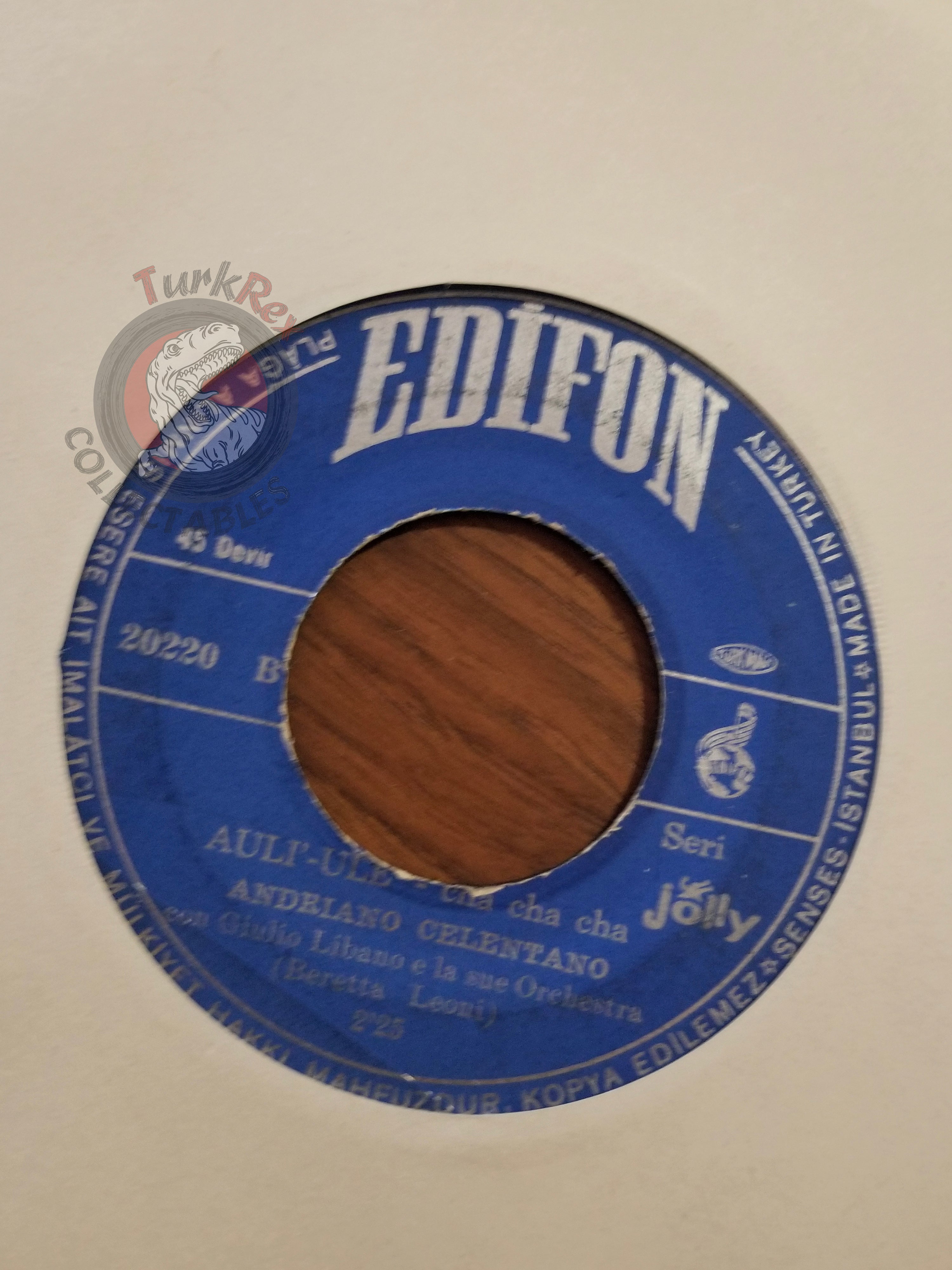 Adriano Celentano – Hei Stella / Aulì - Ulè  7" Turkish Pressing Vinyl Turkey Edition