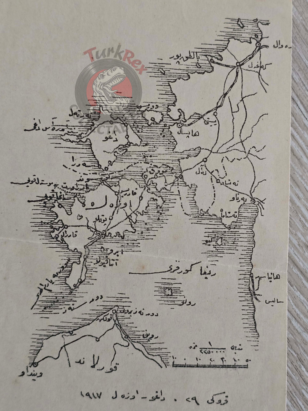 Ottoman Military Map of the Operation Albion WW1 Empire 1920s Estonia War Army Gulf of Riga